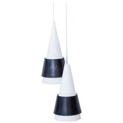 Rare "Struten" Pendant Lamps by Hans Bergström for Ateljé Lyktan, Sweden, 1950s