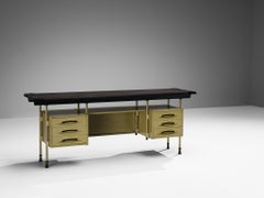 Rare Studio BBPR for Olivetti 'Spazio' Sideboard in Green Coated Steel