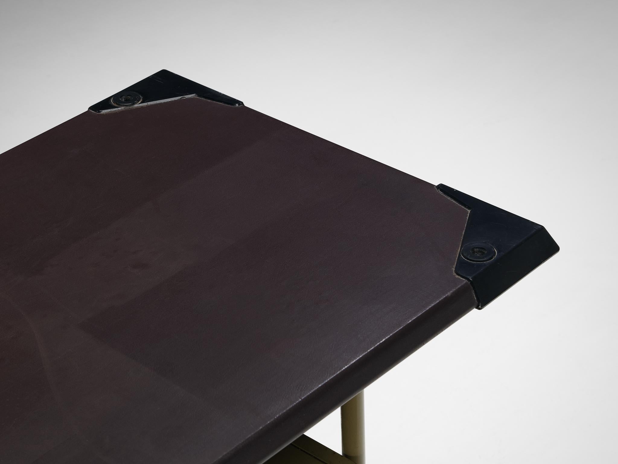 Rare Studio BBPR for Olivetti ‘Spazio’ Sideboard in Green Coated Steel  For Sale 3