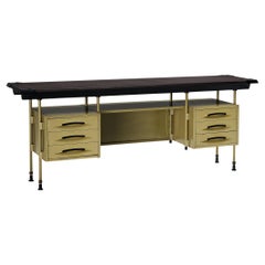 Rare Studio BBPR for Olivetti ‘Spazio’ Sideboard in Green Coated Steel