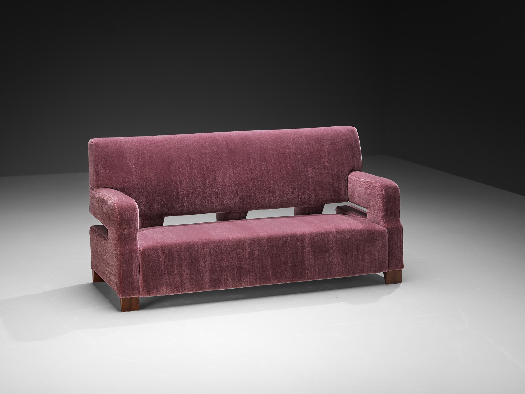 Rare Studio B.B.P.R. Sofa in Purple Mohair 5
