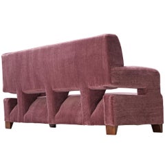 Rare Studio B.B.P.R. Sofa in Purple Mohair