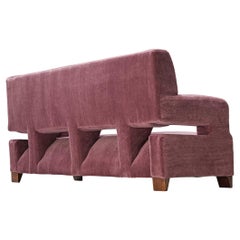 Vintage Rare Studio B.B.P.R. Sofa in Purple Mohair