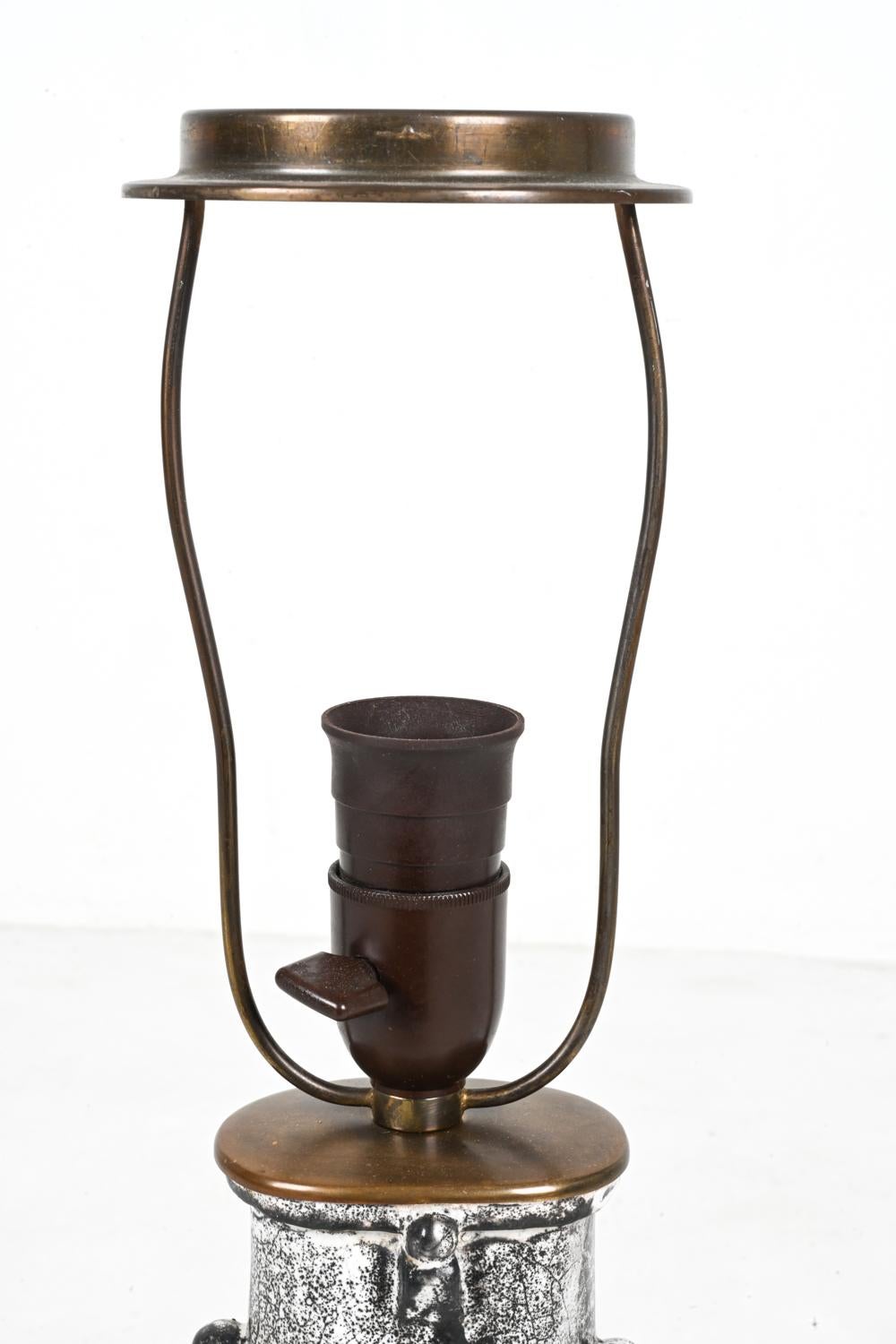Danish Rare Studio Ceramic Lamp by Svend Hammershøi for Kähler, Denmark, c. 1940 For Sale