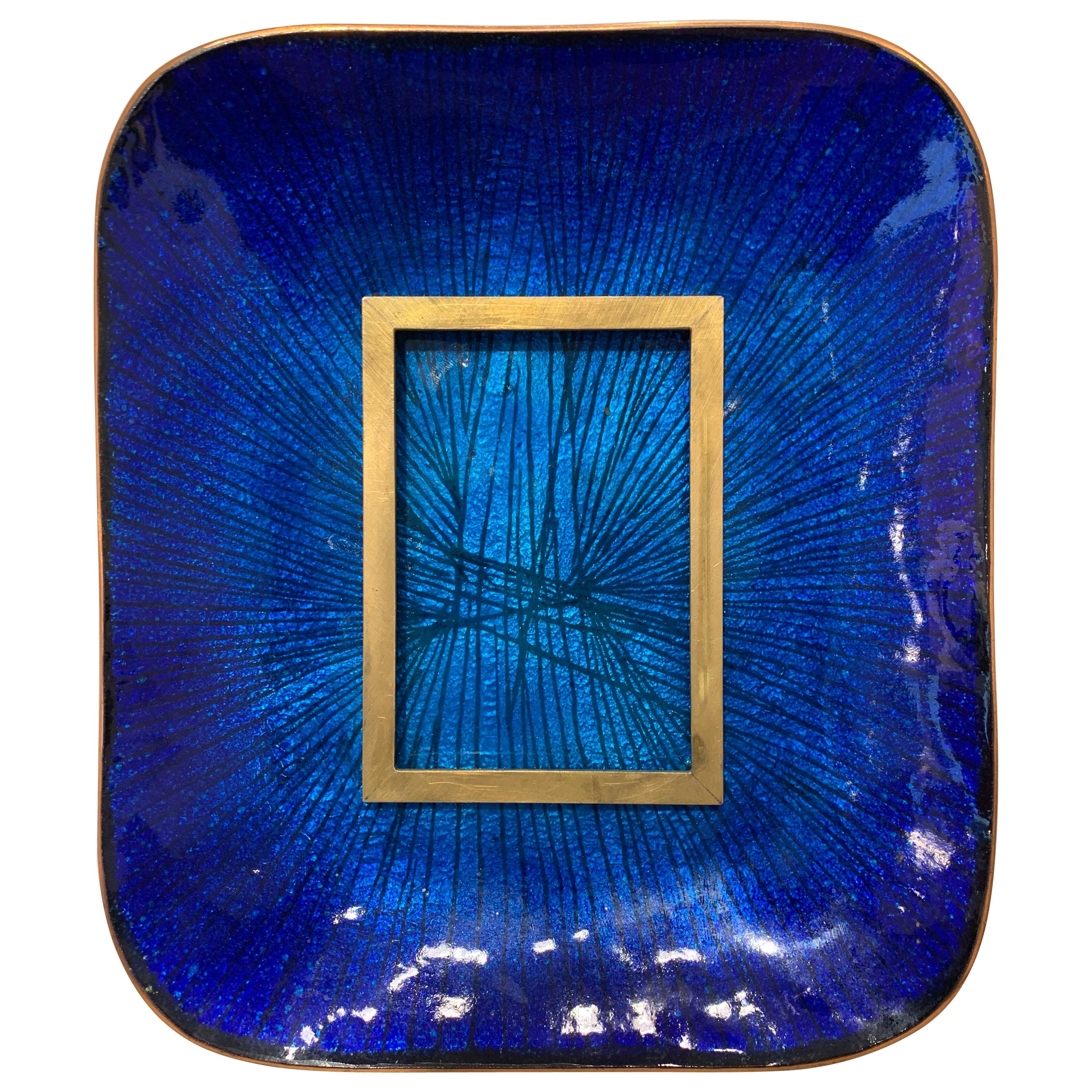 Rare Studio Del Campo Copper Enameled Picture Frame, 1950s