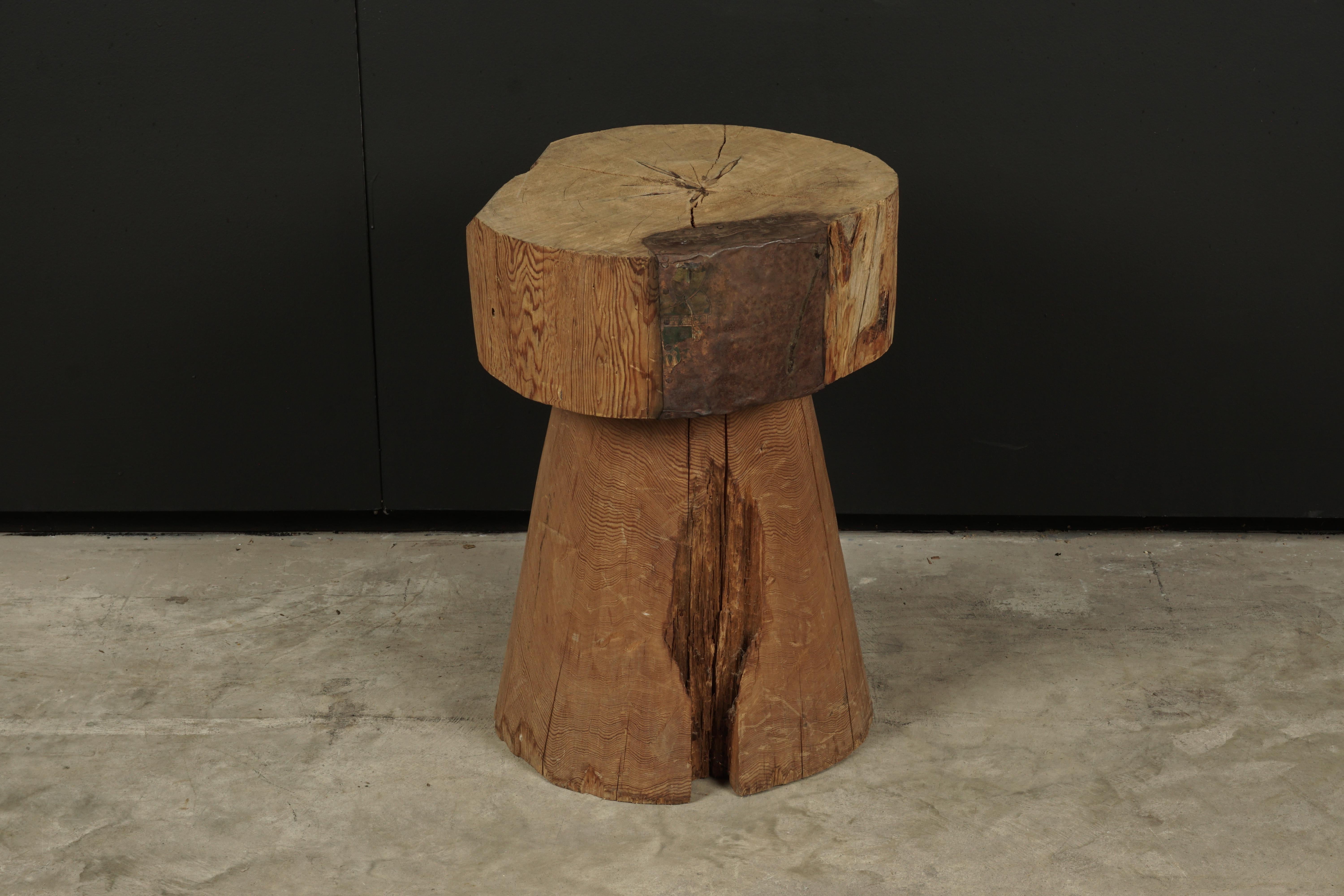 pine stump table
