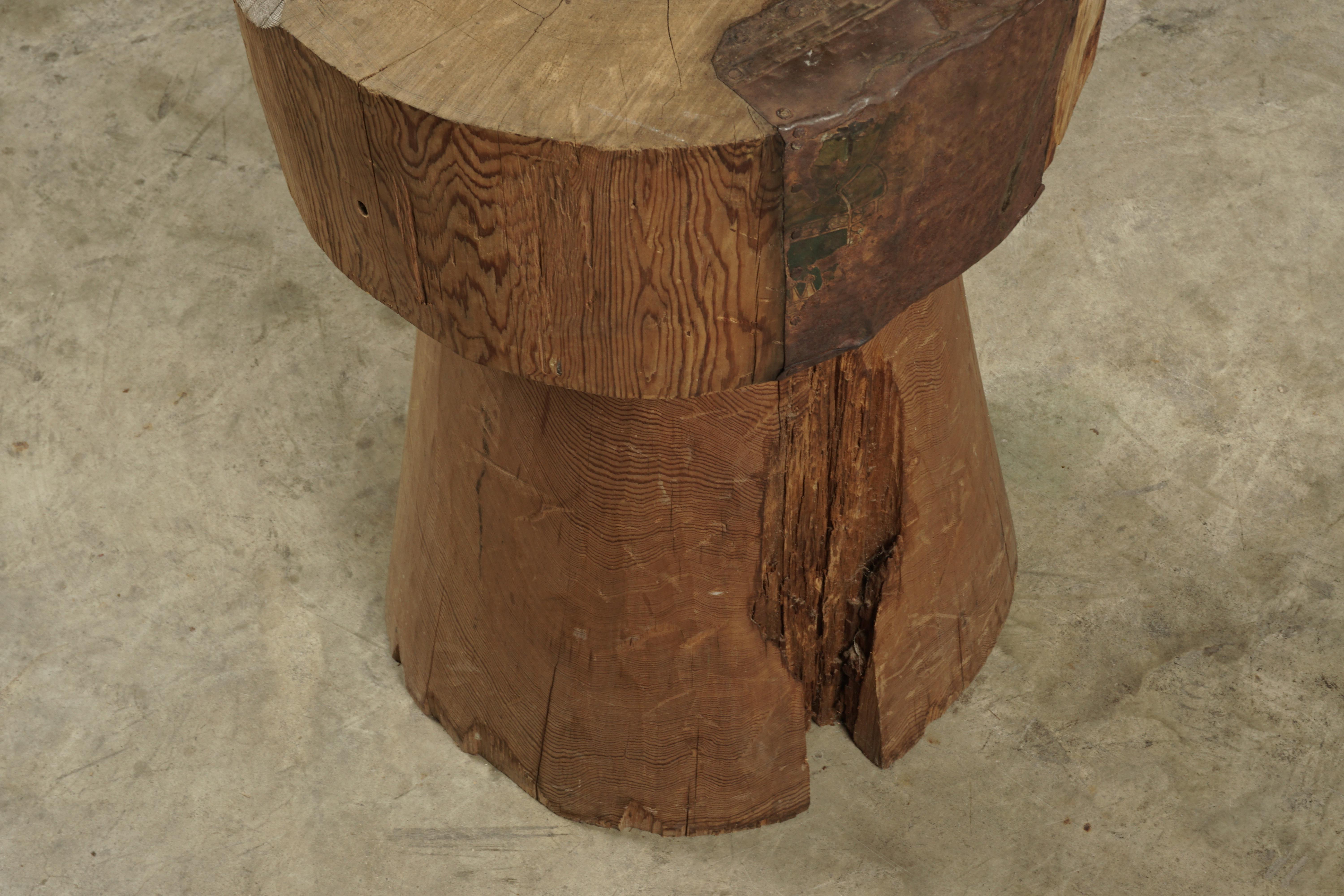 Rare Stump Table in Pine from Sweden, circa 1850 In Good Condition In Nashville, TN