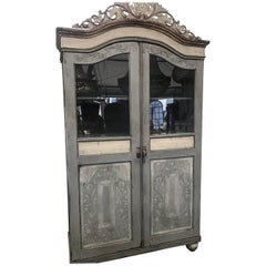 Rare Stunning Antique French/Italian Armoire, Painted, Original