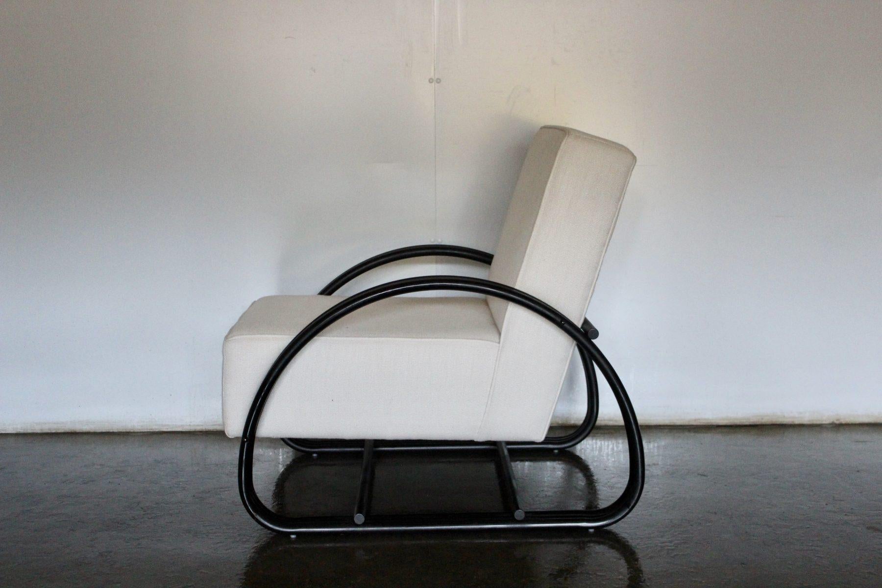 Rare Sublime Ralph Lauren “Hudson Street” Lounge Chair Armchair in Pale-Linen an For Sale 2