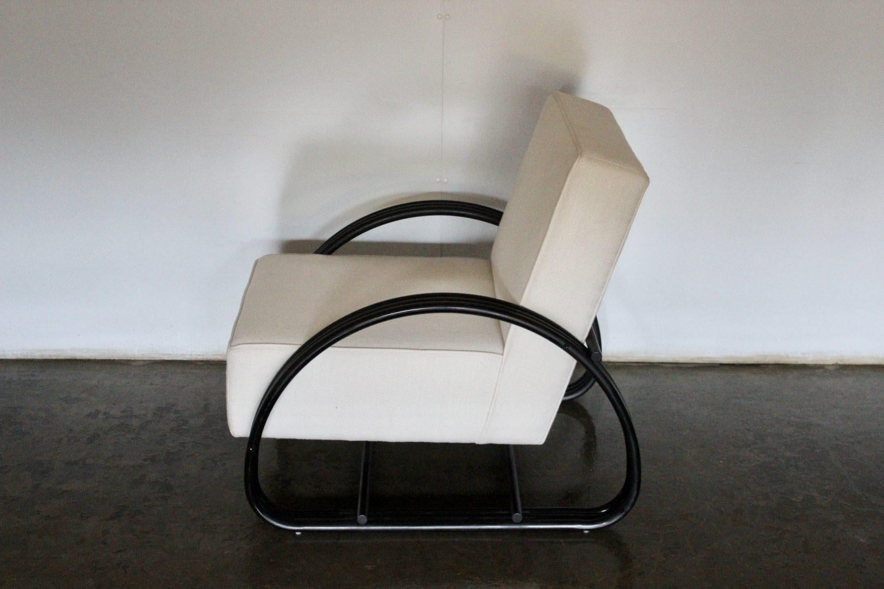 Rare Sublime Ralph Lauren “Hudson Street” Lounge Chair Armchair in Pale-Linen an For Sale 3