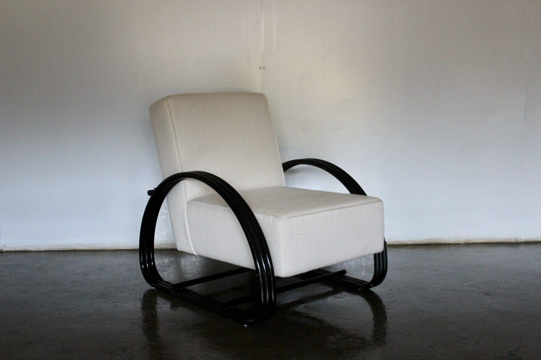 Rare Sublime Ralph Lauren “Hudson Street” Lounge Chair Armchair in Pale-Linen an For Sale 4