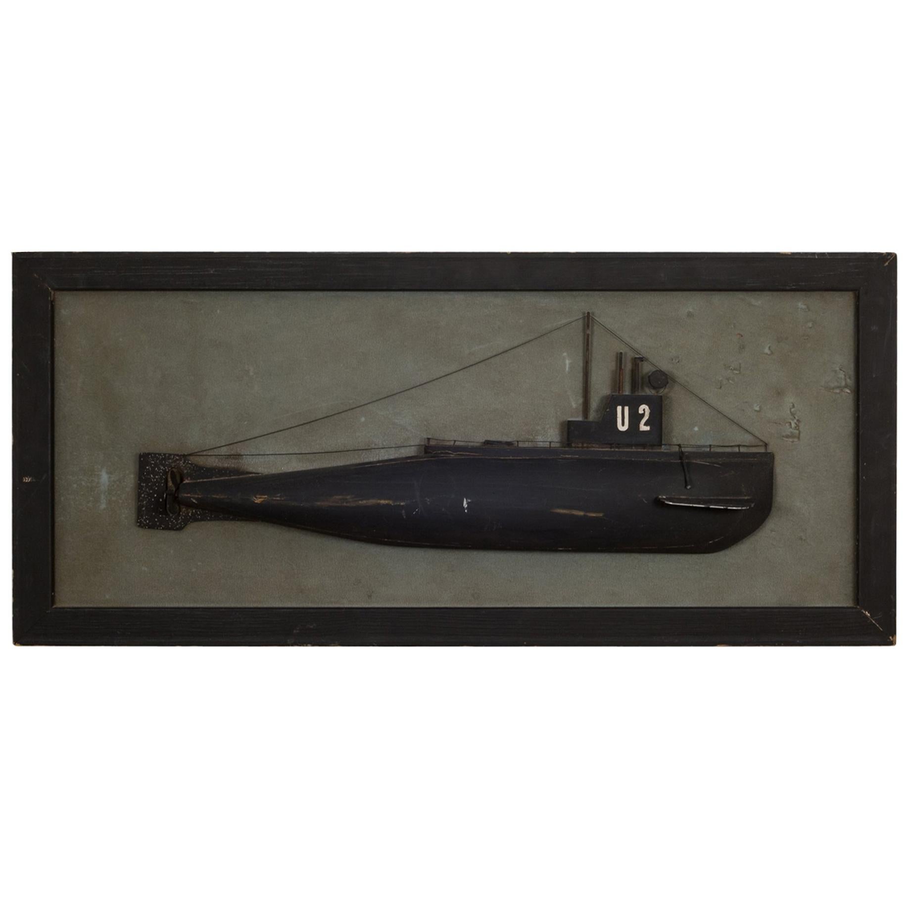 Rare Submarine Half Hull, circa 1940