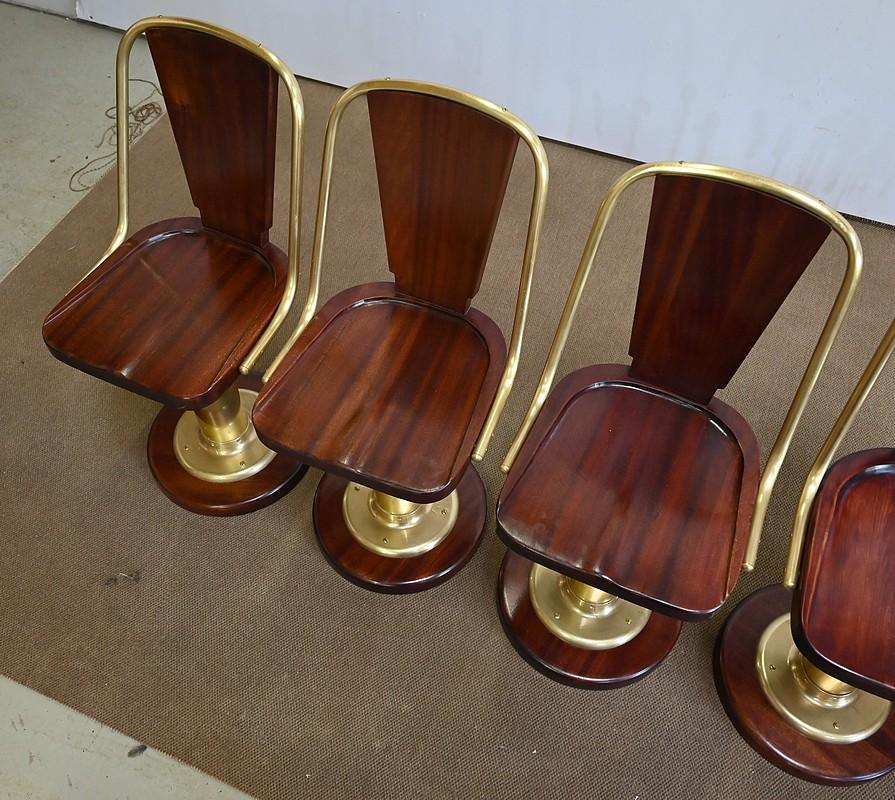 Rare Set of 6 Ocean Liner Chairs, England – Early 20th Century For Sale 3