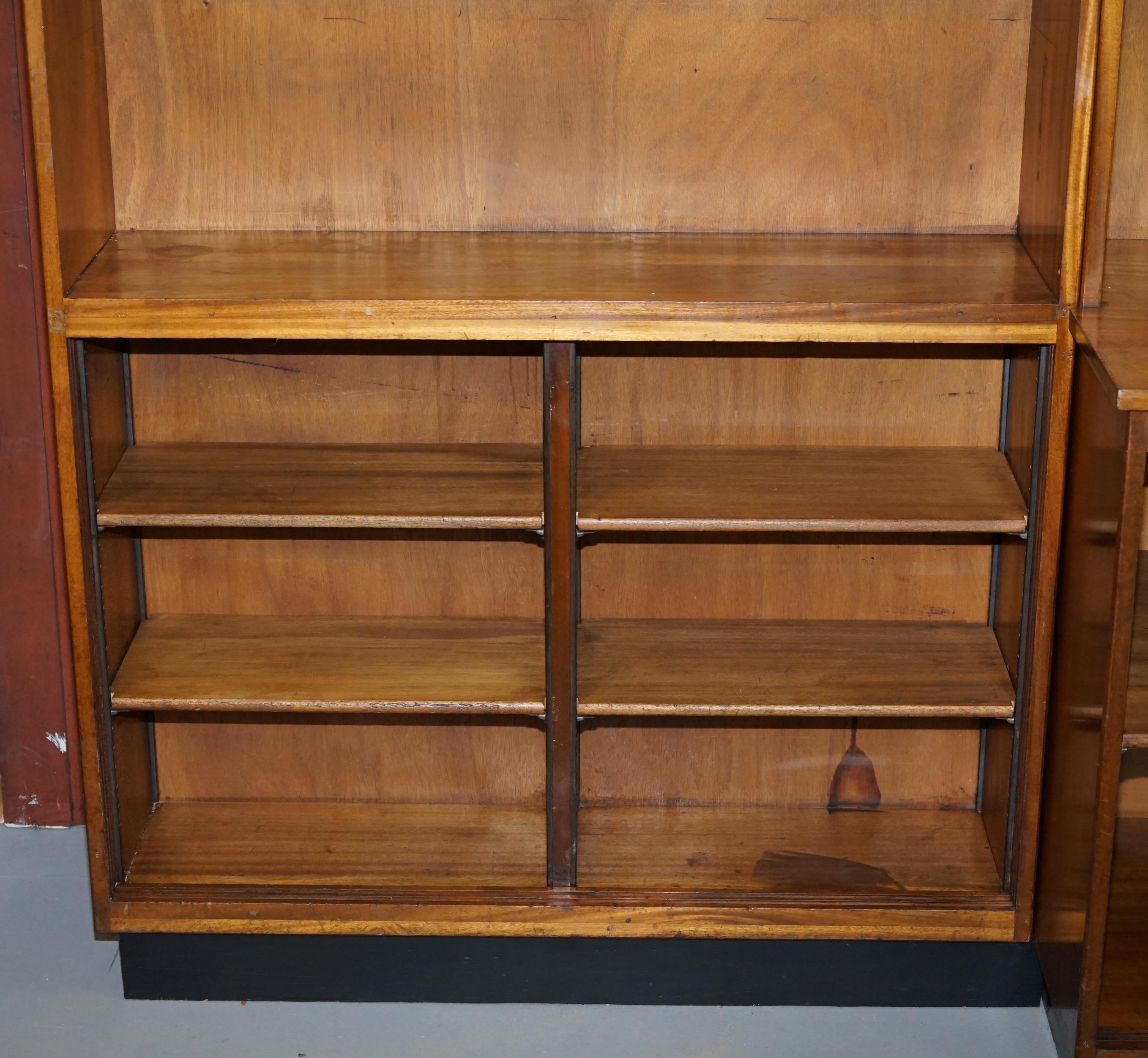 Mid-20th Century Rare Suite of Four 1940s Myers Old Street Shop Pharmacy Cabinets or Bookcases