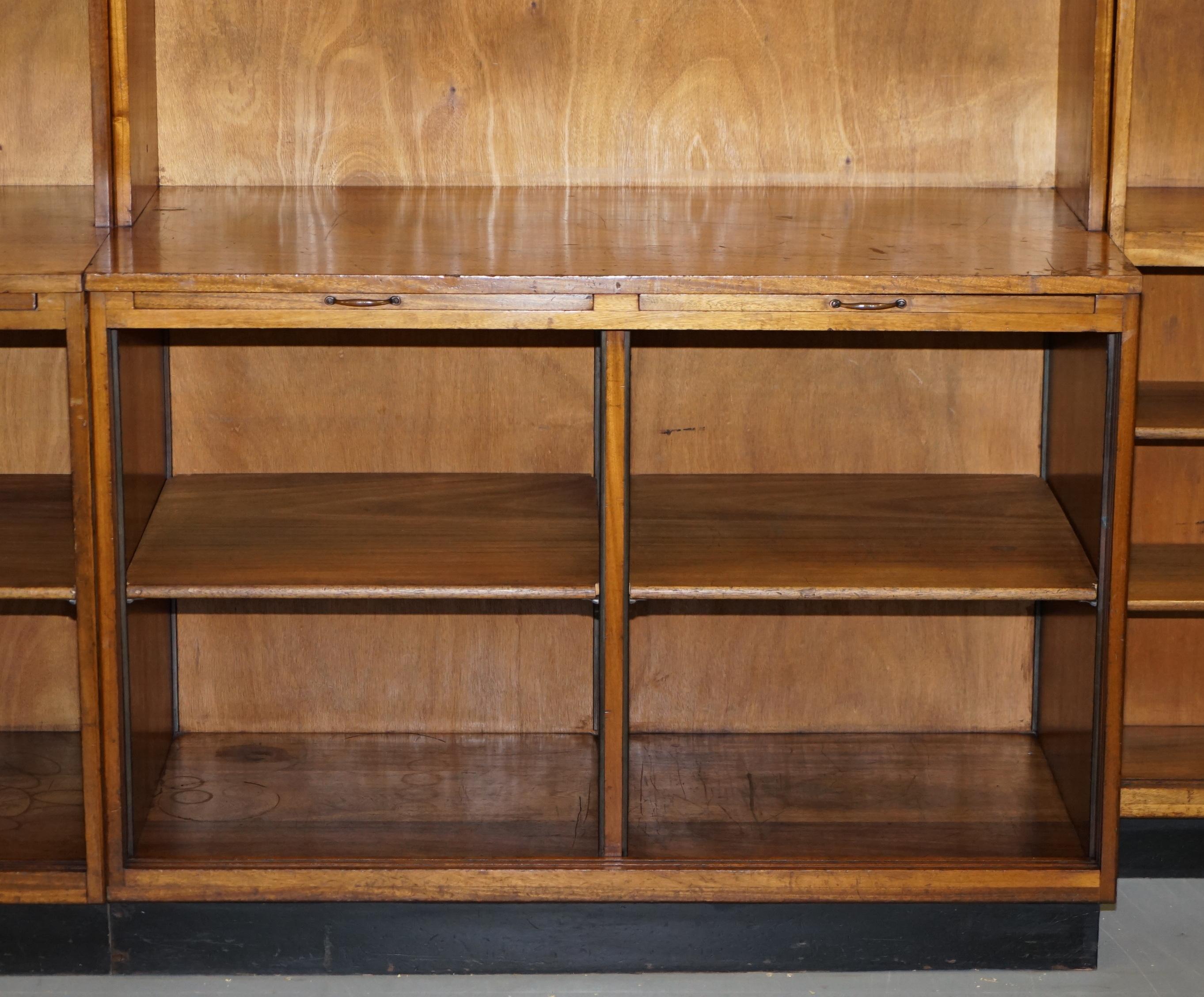 Rare Suite of Four 1940s Myers Old Street Shop Pharmacy Cabinets or Bookcases 1