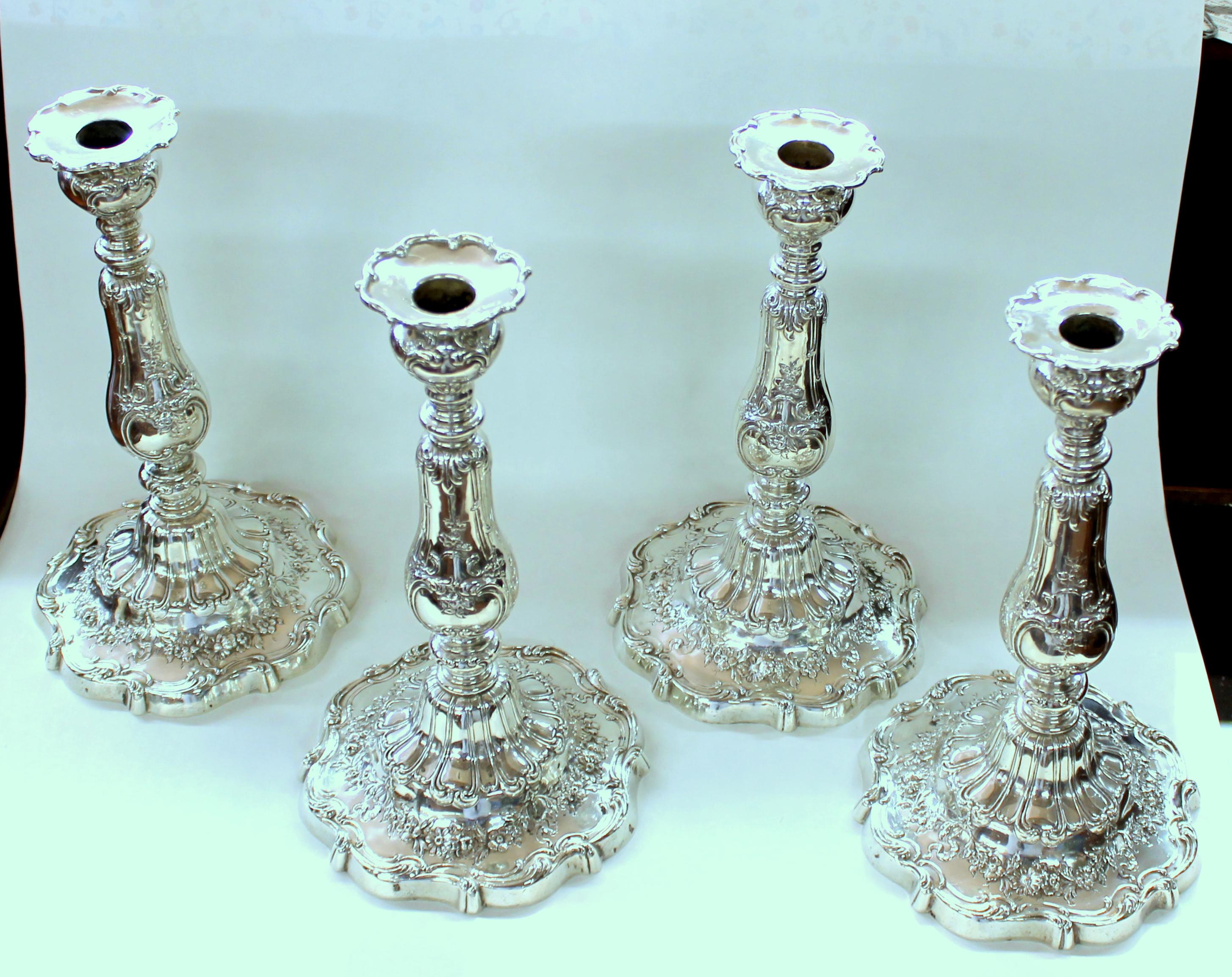 grand sterling silver candlesticks