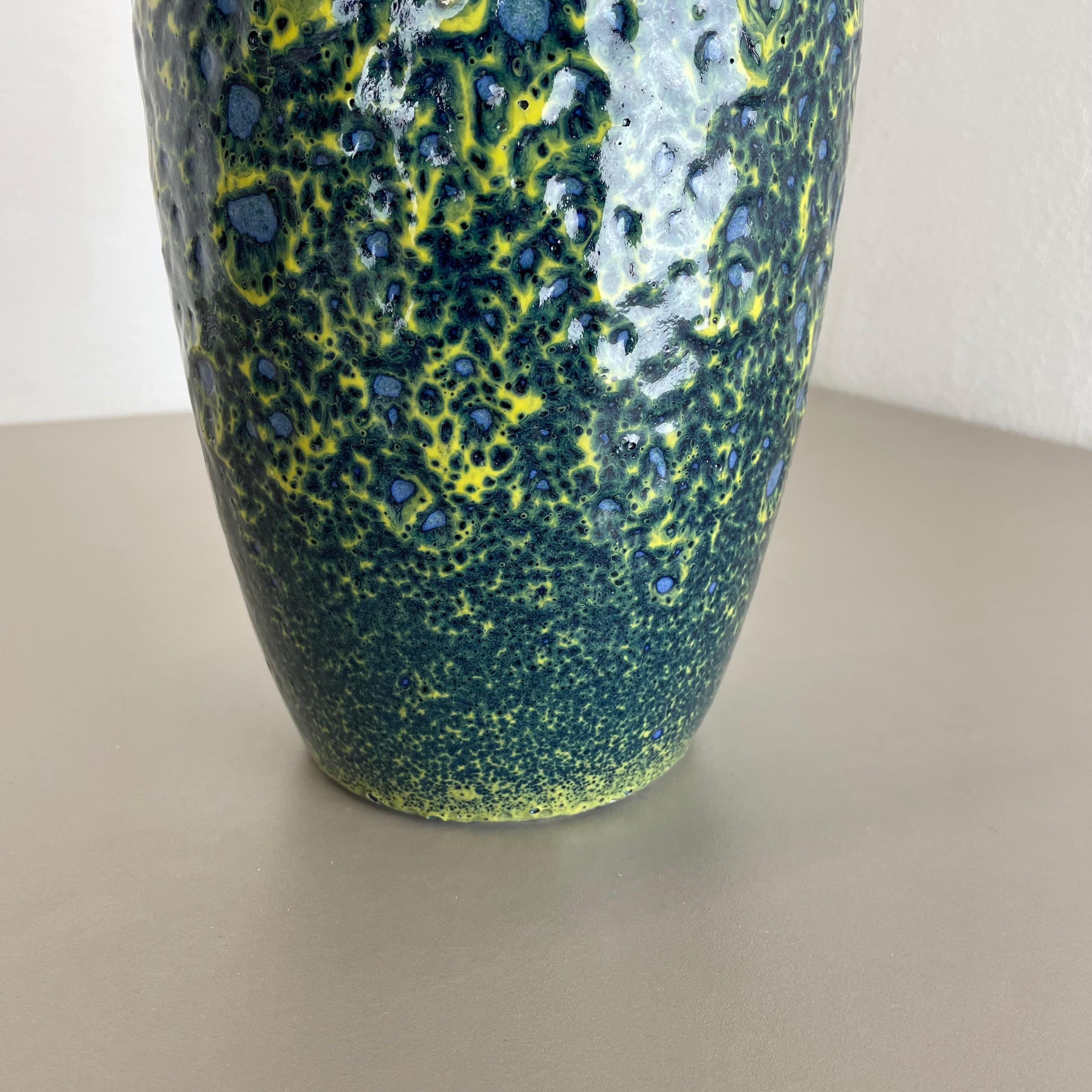 Rare Super Color Crusty Fat Lava Multi-Color Vase Scheurich, Germany WGP, 1970s For Sale 4