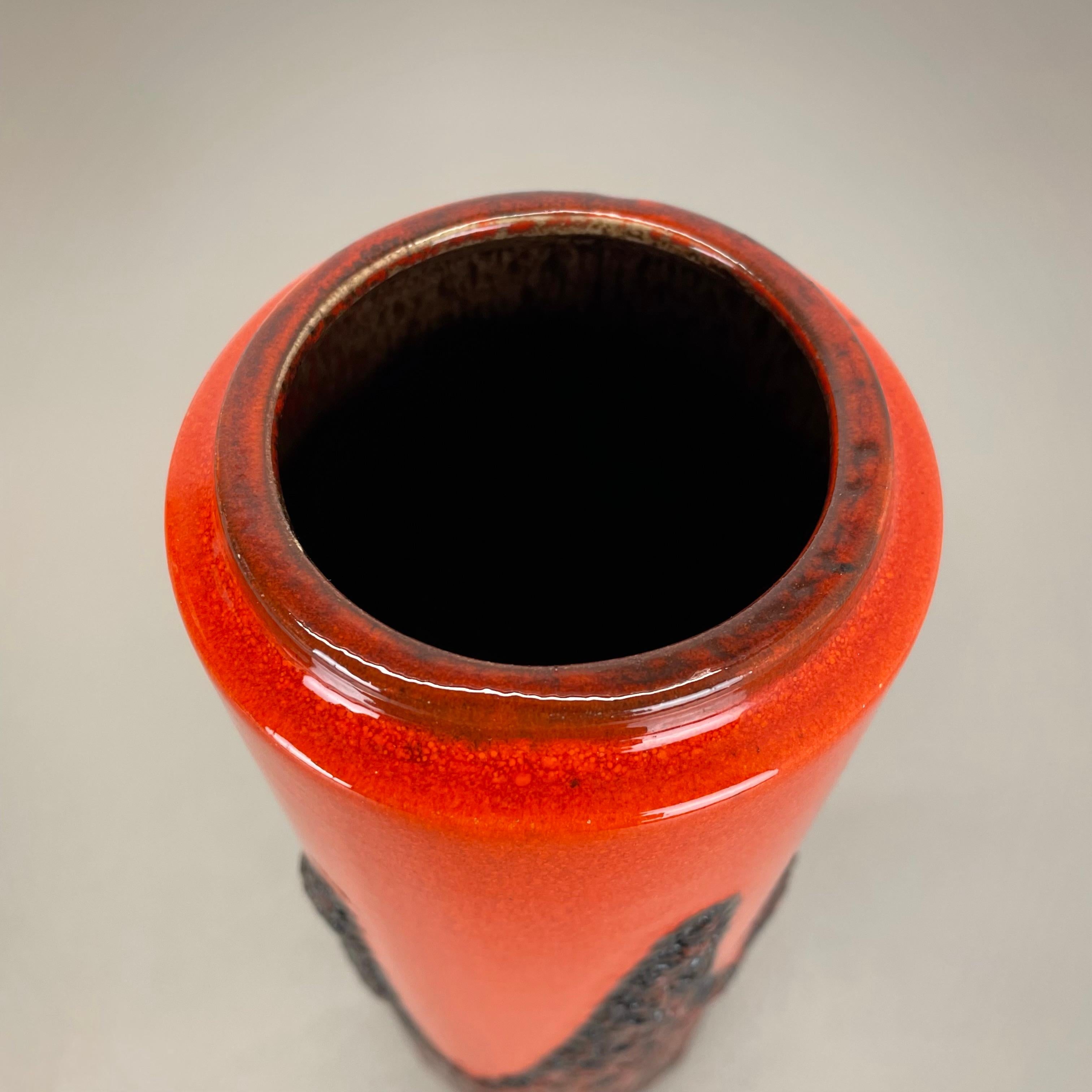 Seltene Superfarbene zerbrechliche Fat Lava Mehrfarbige Vase Scheurich, Deutschland WGP, 1970er Jahre im Angebot 4