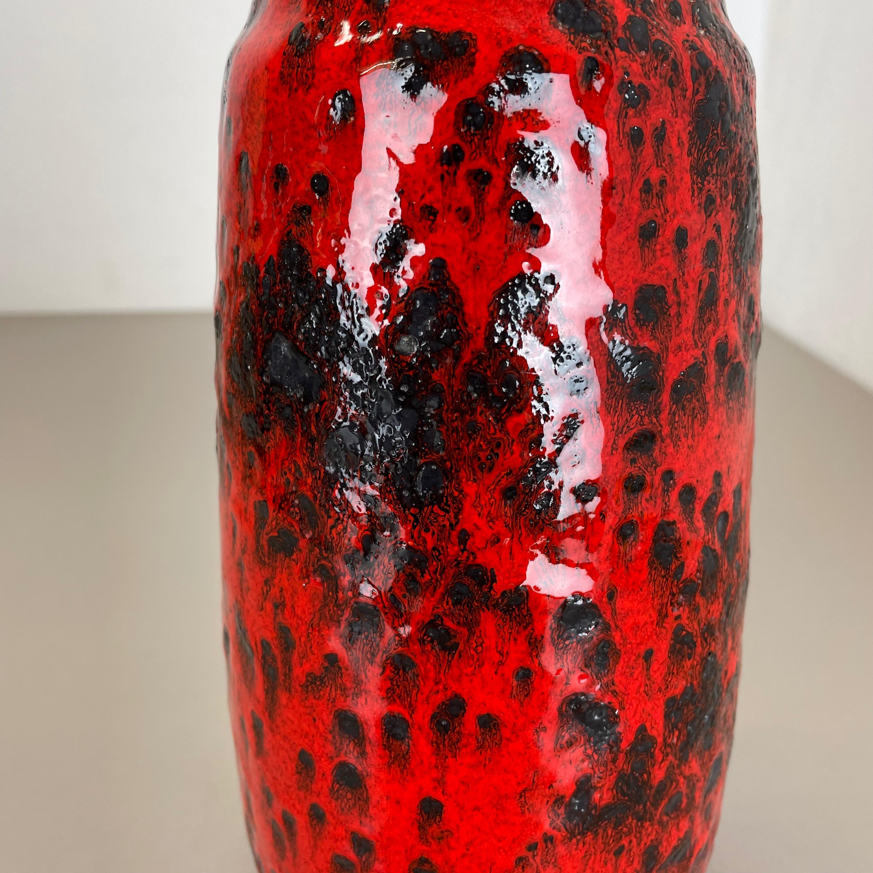 Rare Super Color Crusty Fat Lava Multi-Color Vase Scheurich, Germany WGP, 1970s For Sale 5