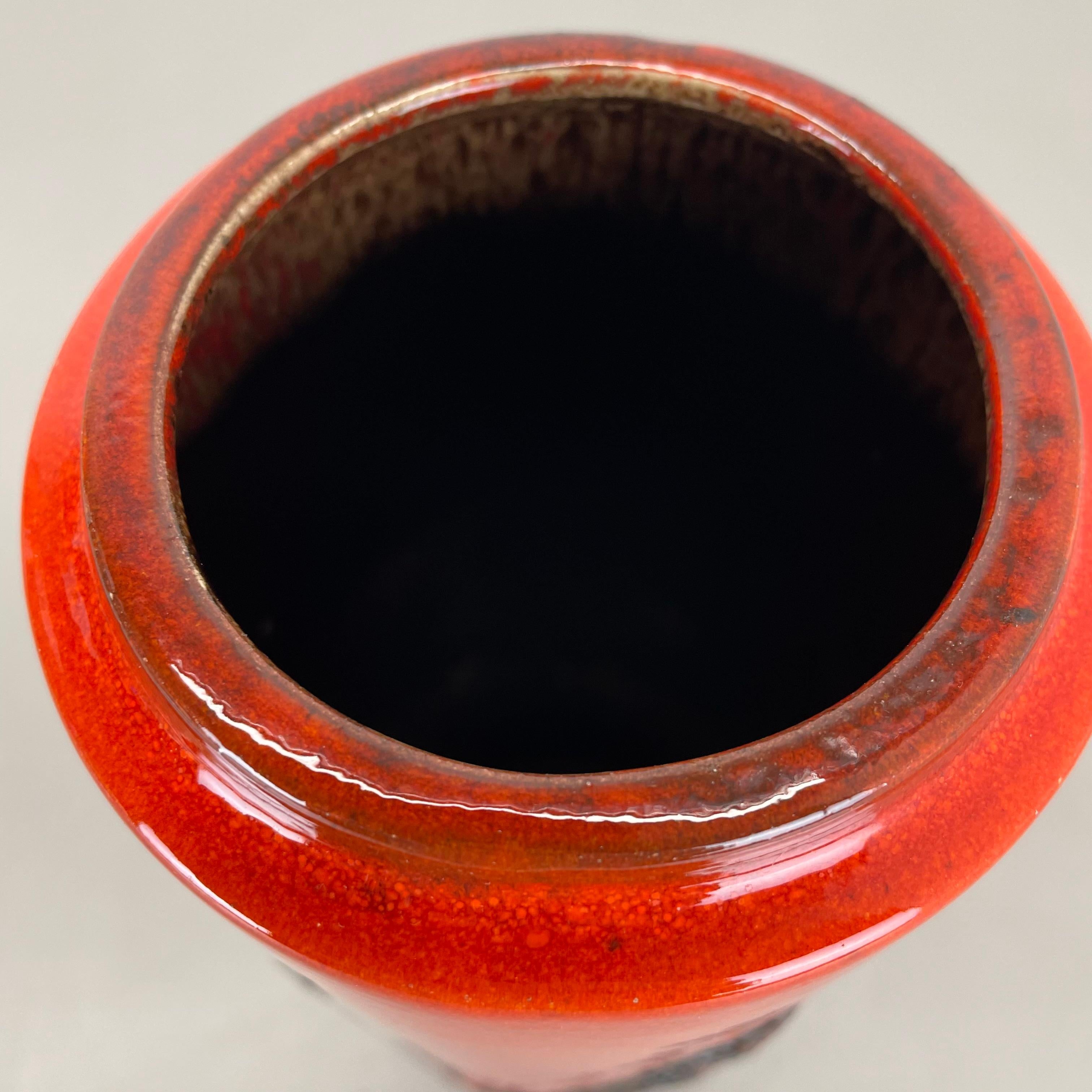Seltene Superfarbene zerbrechliche Fat Lava Mehrfarbige Vase Scheurich, Deutschland WGP, 1970er Jahre im Angebot 5