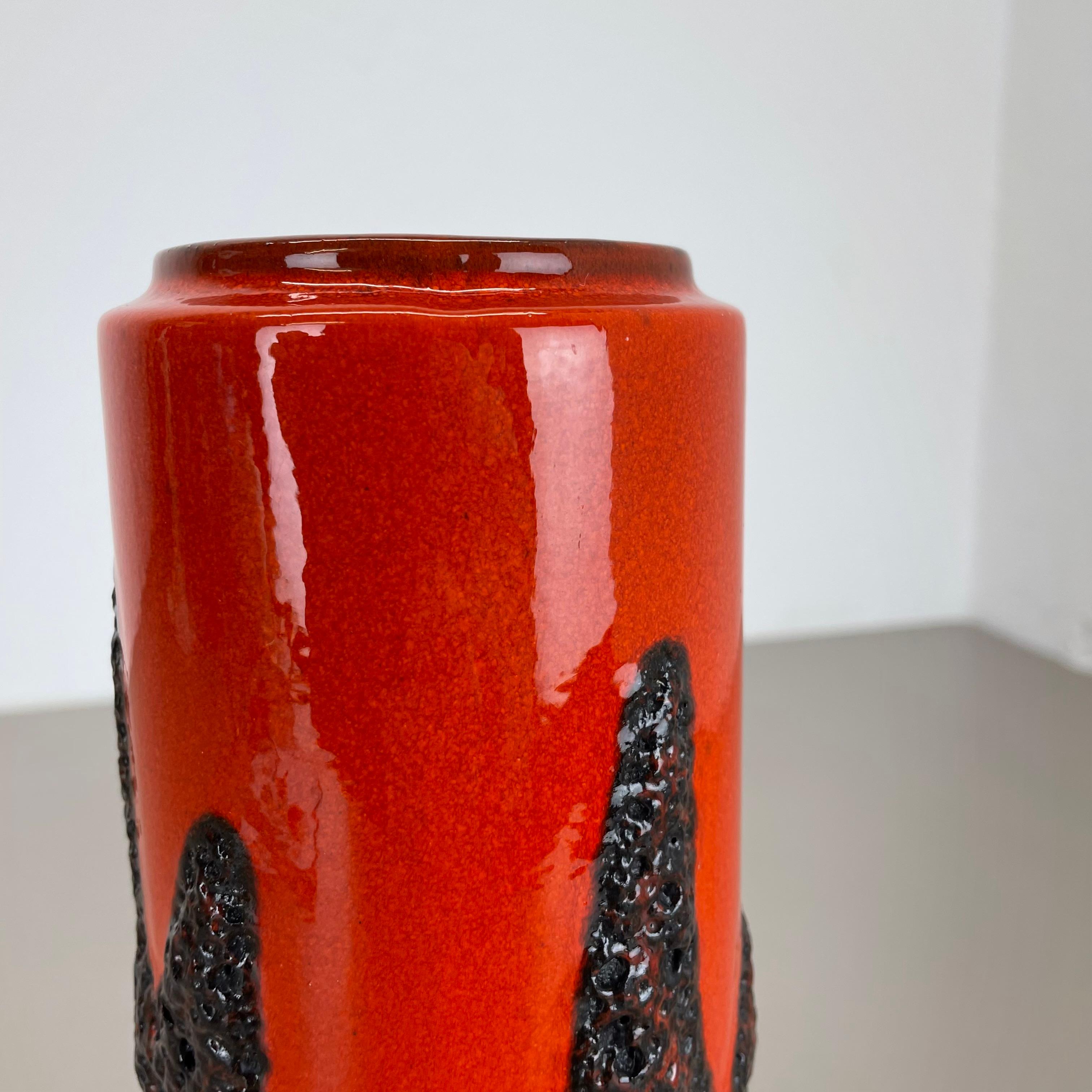 Seltene Superfarbene zerbrechliche Fat Lava Mehrfarbige Vase Scheurich, Deutschland WGP, 1970er Jahre im Angebot 7