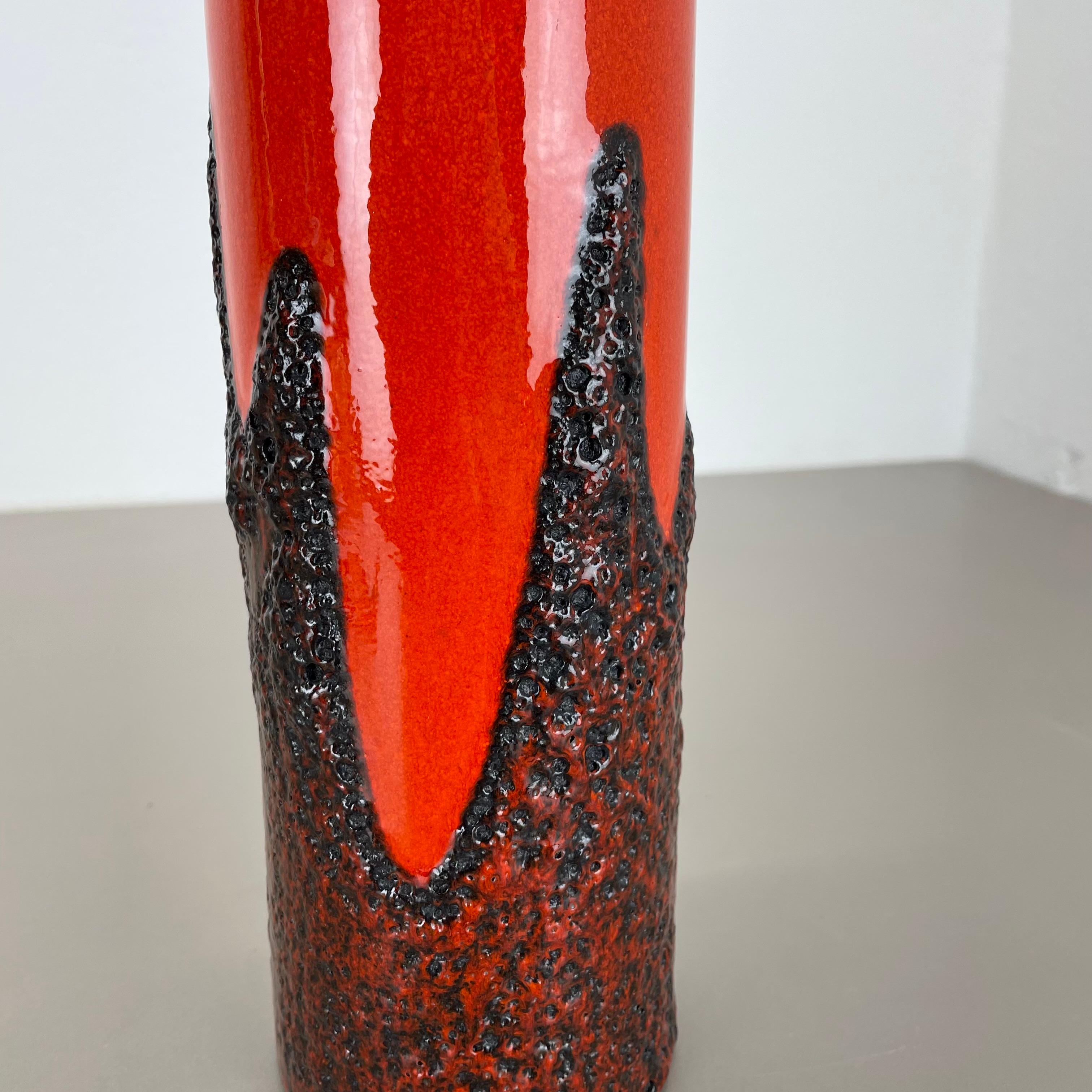 Rare Super Color Crusty Fat Lava Multi-Color Vase Scheurich, Germany WGP, 1970s For Sale 8