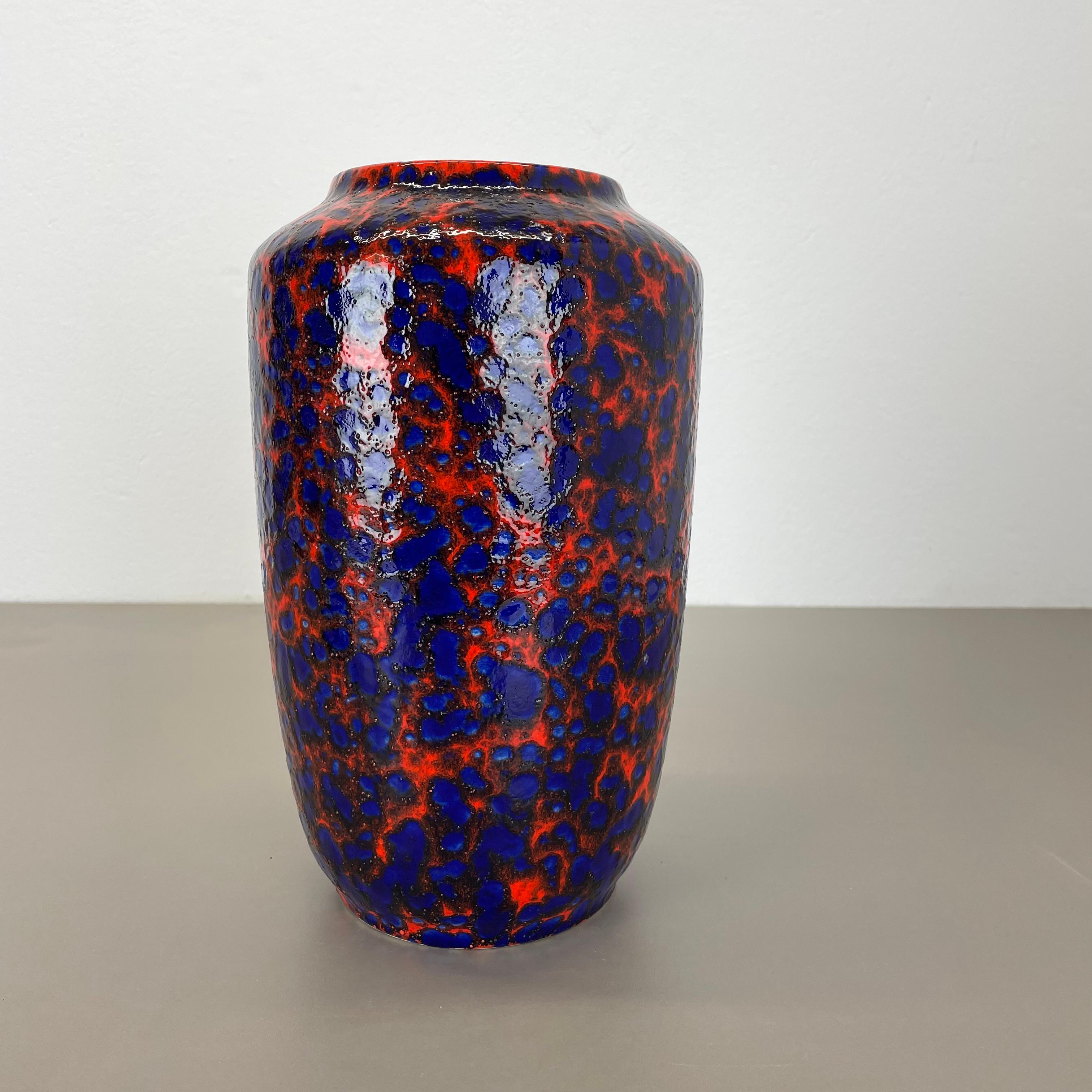 Rare Super Color Crusty Fat Lava Multi-Color Vase Scheurich, Germany WGP, 1970s For Sale 8