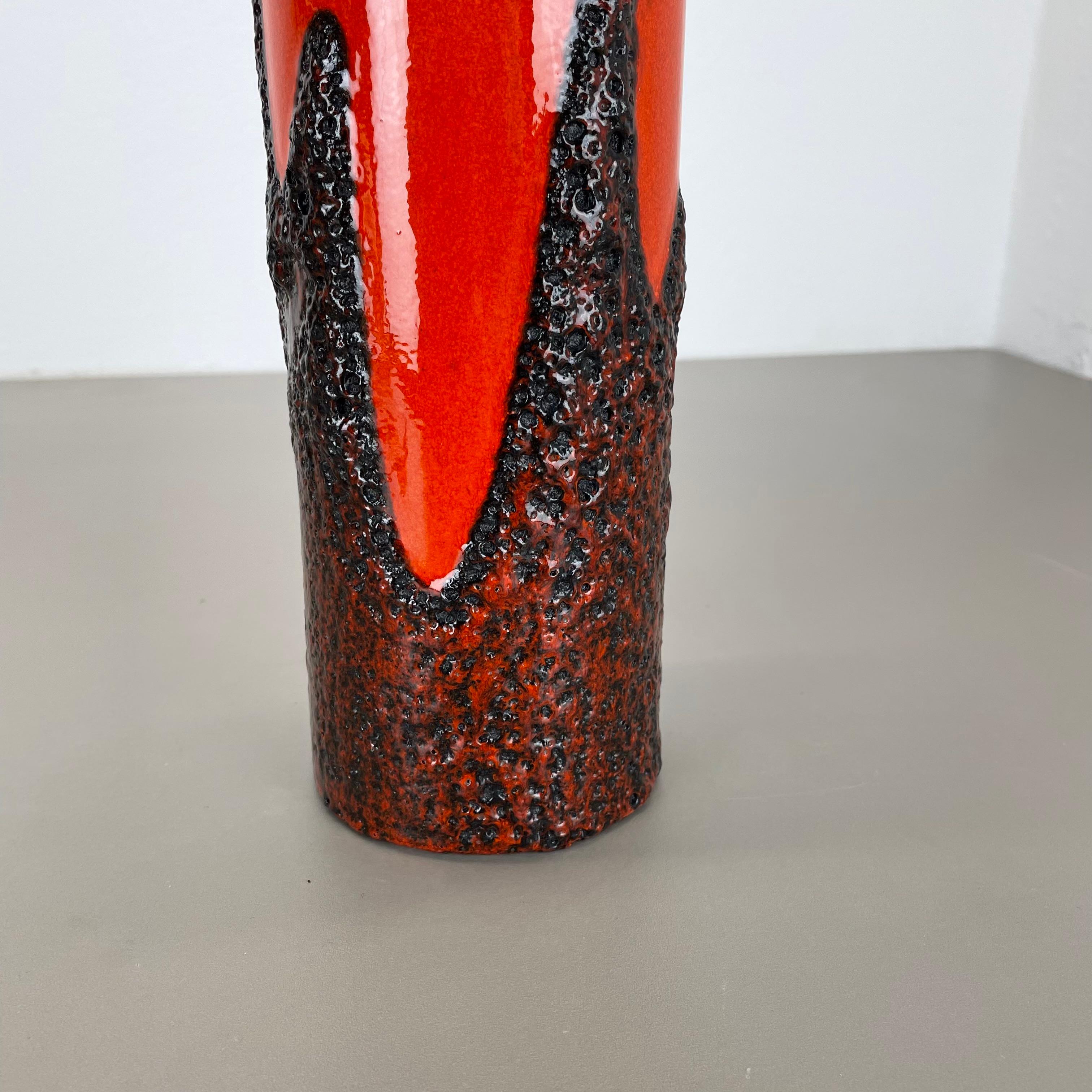 Rare Super Color Crusty Fat Lava Multi-Color Vase Scheurich, Germany WGP, 1970s For Sale 9