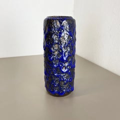 Seltene Superfarbene zerbrechliche Fat Lava Mehrfarbige Vase Scheurich, Deutschland WGP, 1970er Jahre