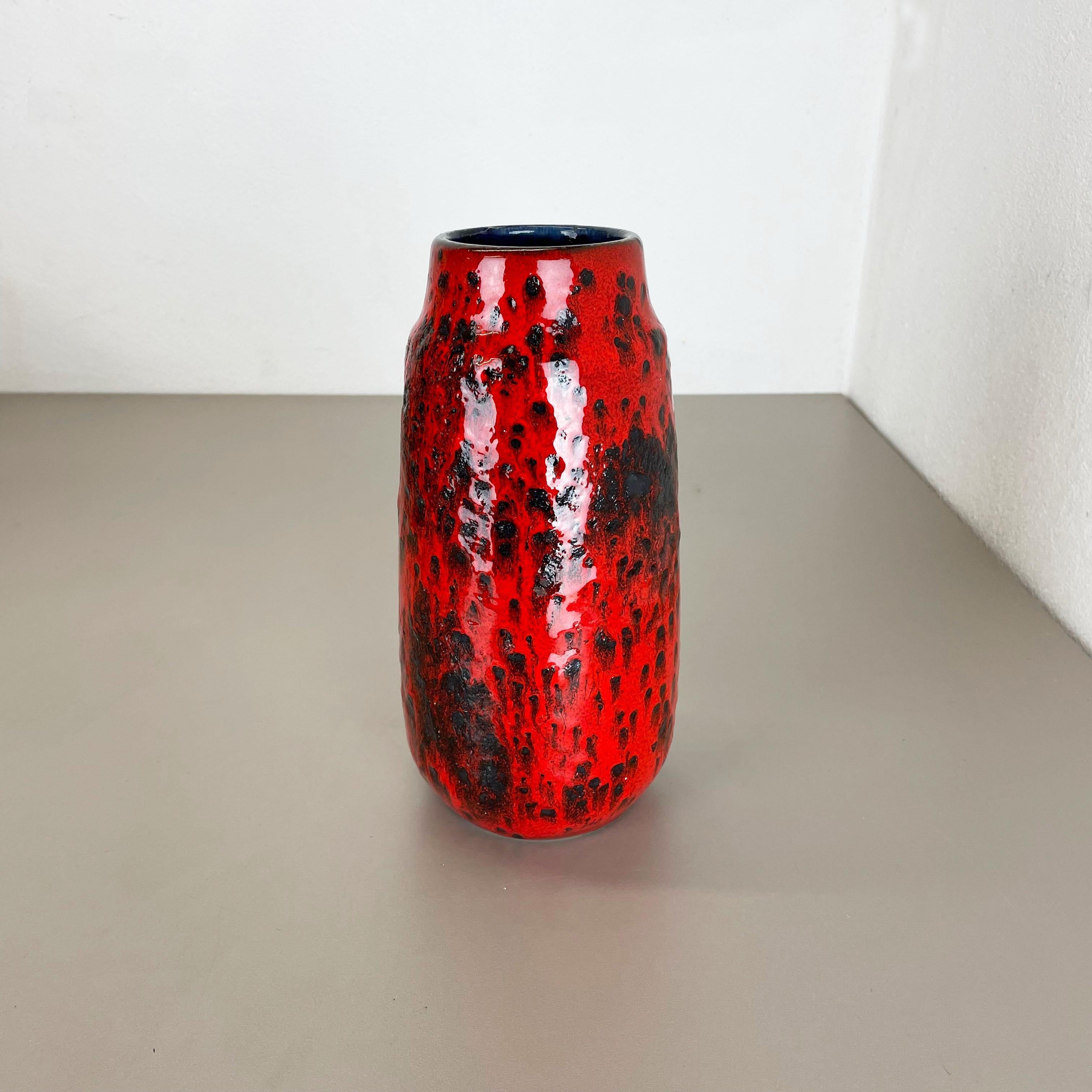 Rare Super Color Crusty Fat Lava Multi-Color Vase Scheurich, Germany WGP, 1970s In Good Condition For Sale In Kirchlengern, DE