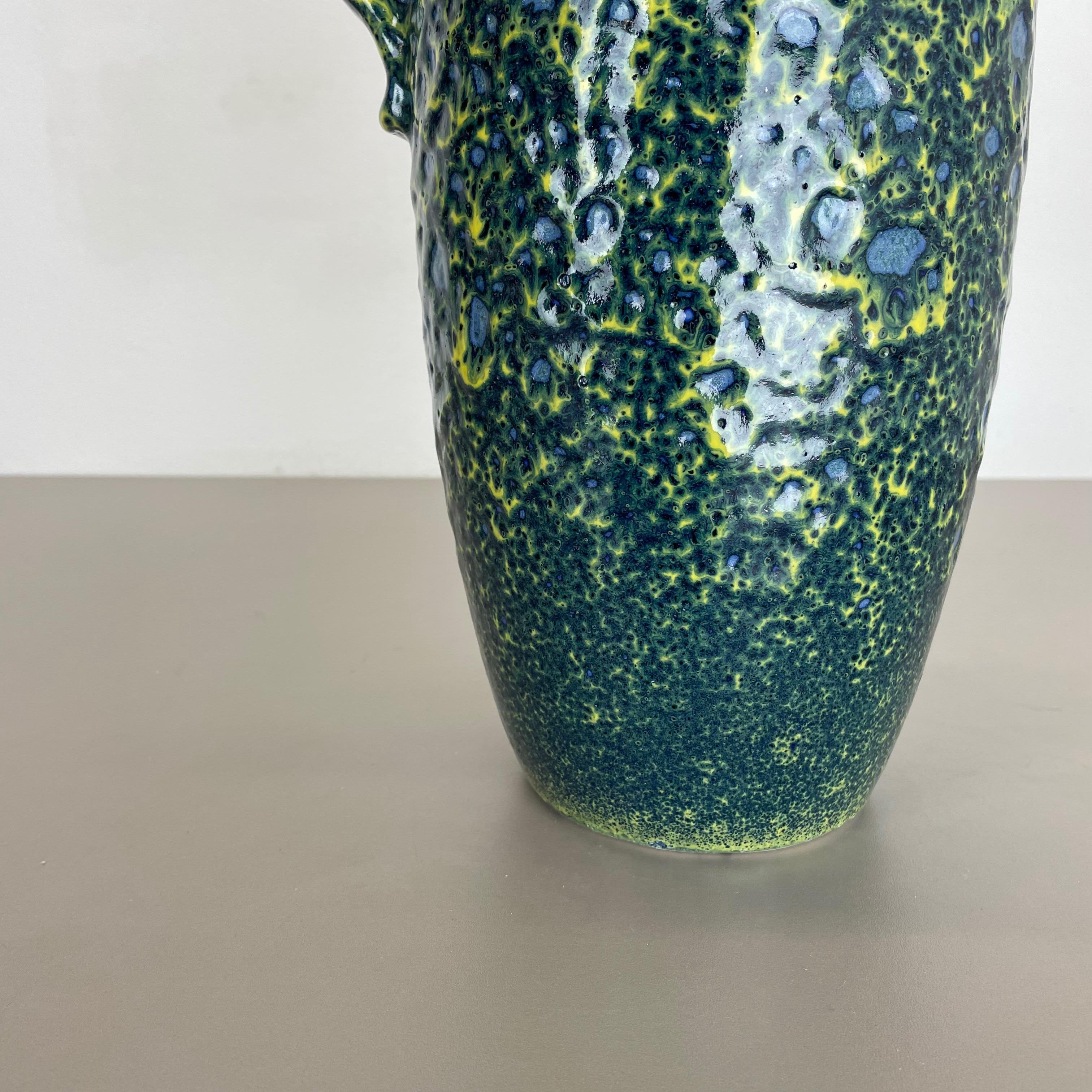 Rare Super Color Crusty Fat Lava Multi-Color Vase Scheurich, Germany WGP, 1970s In Good Condition For Sale In Kirchlengern, DE