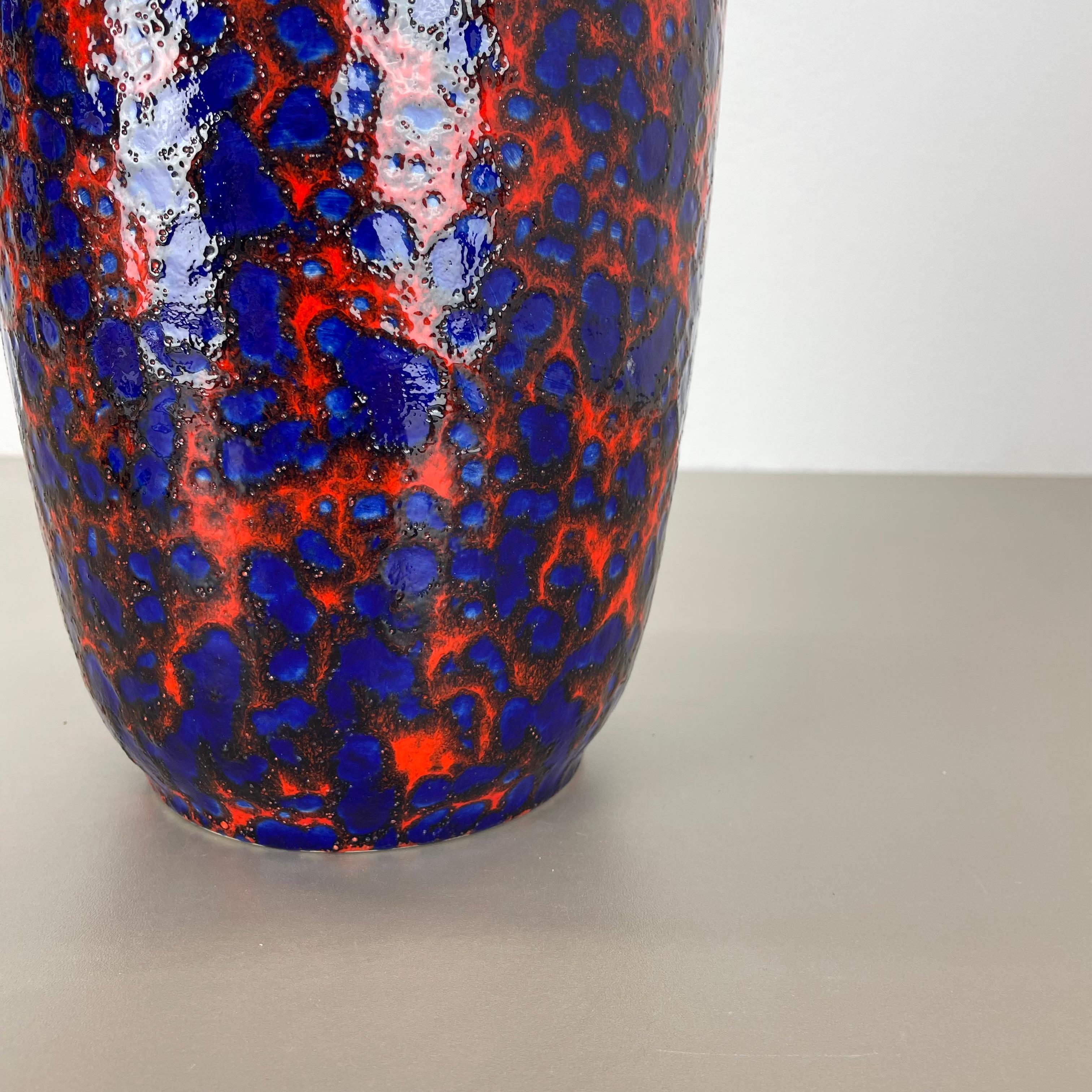 Allemand Rare vase Super Color Crusty Fat Lava Multi-Color Scheurich, Allemagne WGP, années 1970 en vente
