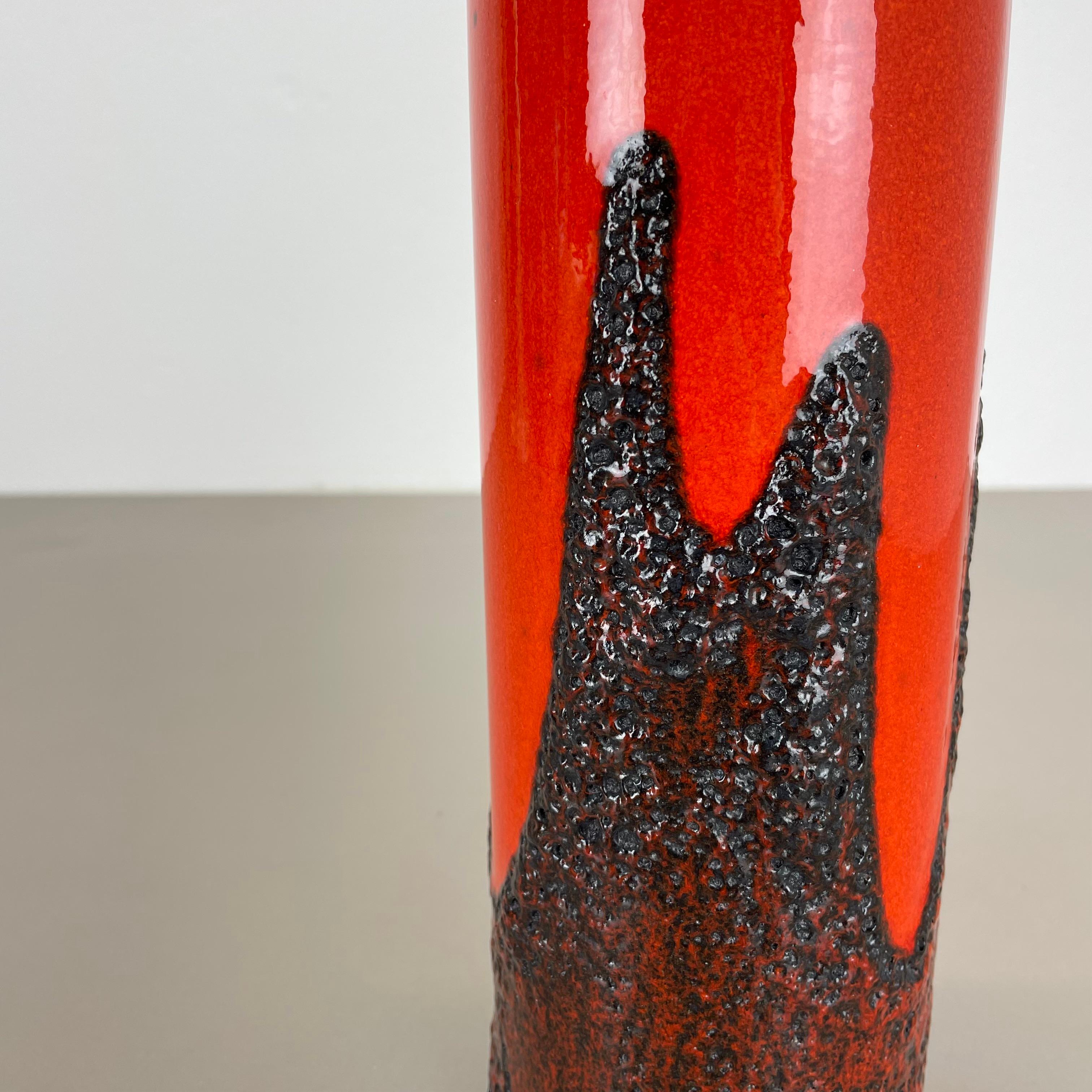 20th Century Rare Super Color Crusty Fat Lava Multi-Color Vase Scheurich, Germany WGP, 1970s For Sale
