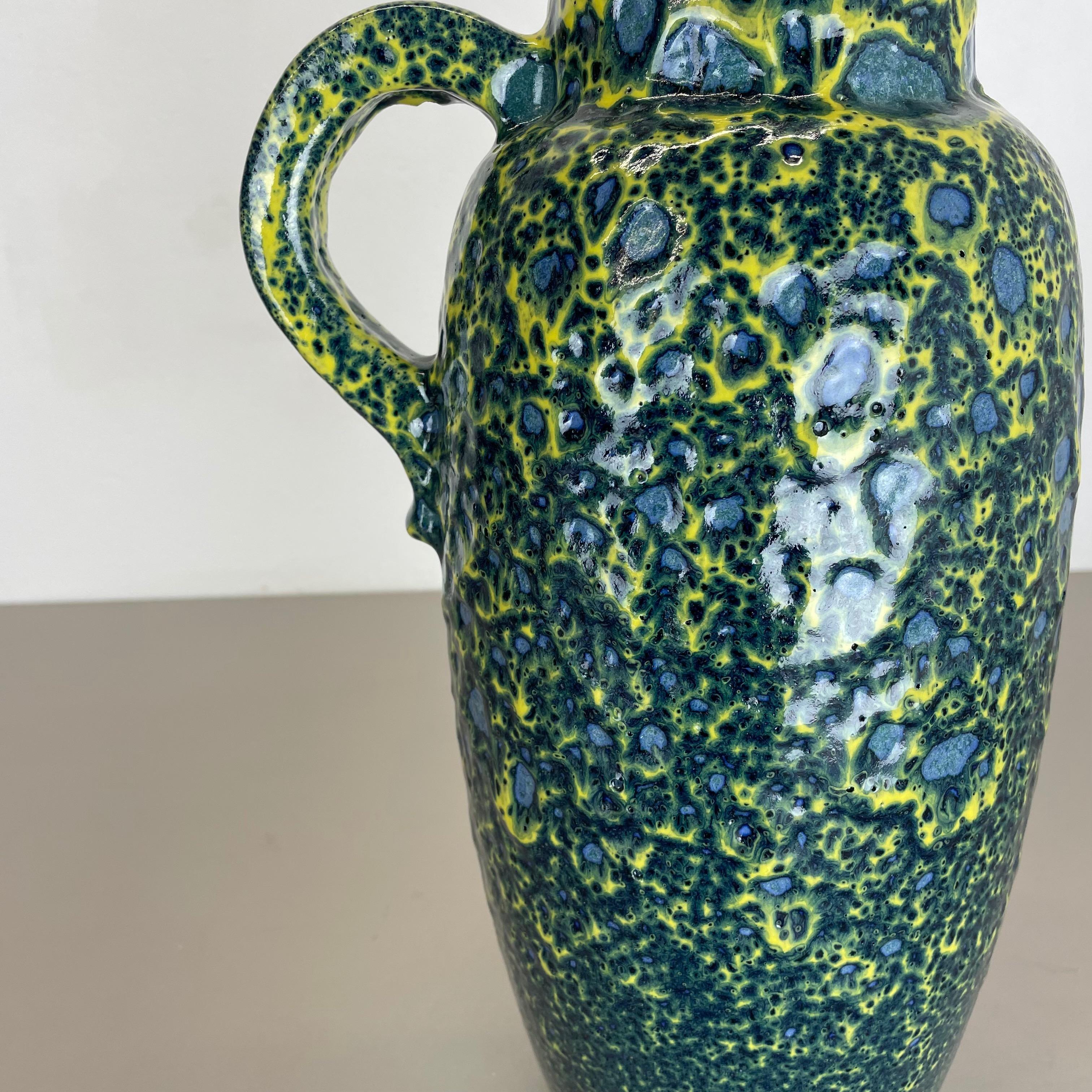 Ceramic Rare Super Color Crusty Fat Lava Multi-Color Vase Scheurich, Germany WGP, 1970s For Sale
