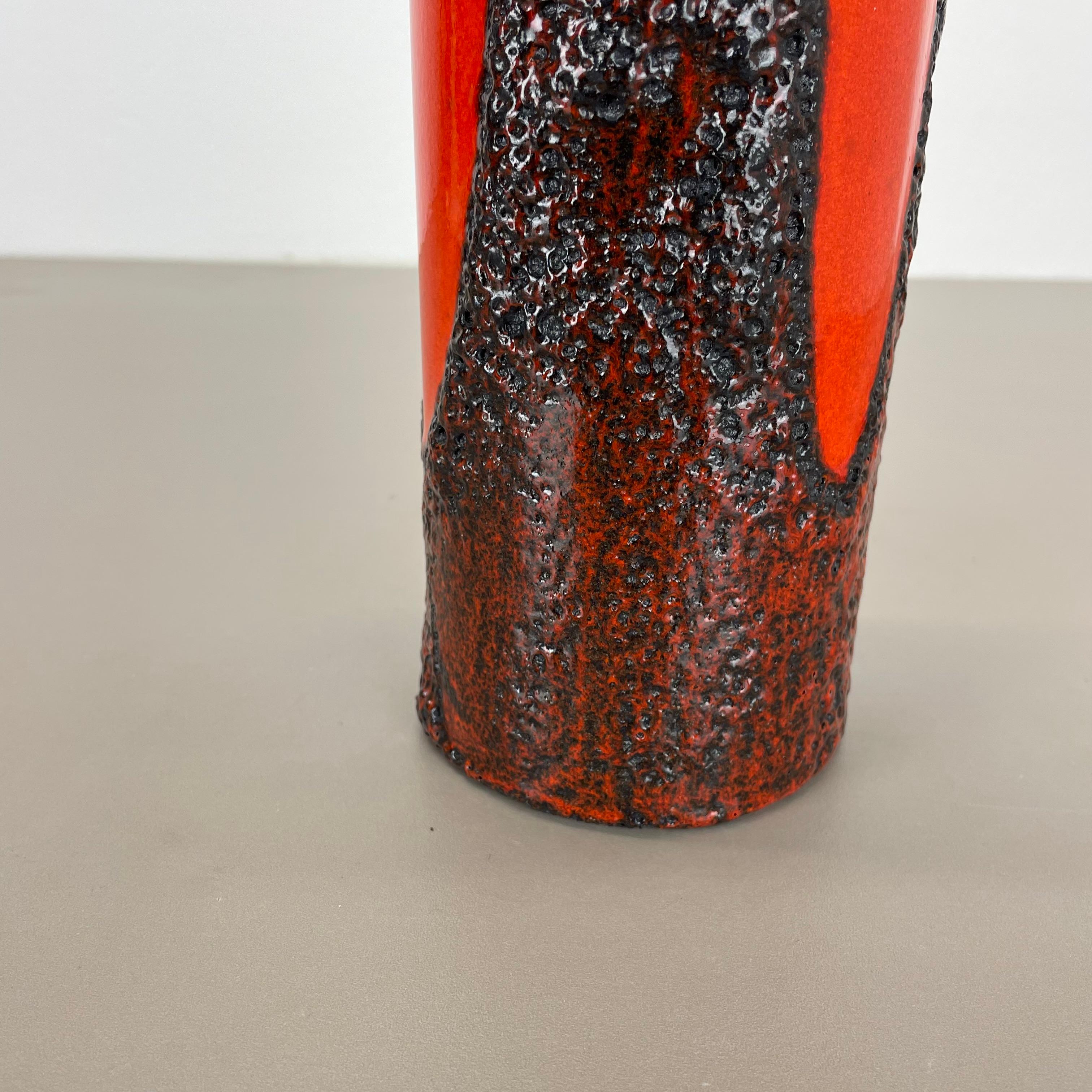 Seltene Superfarbene zerbrechliche Fat Lava Mehrfarbige Vase Scheurich, Deutschland WGP, 1970er Jahre (Keramik) im Angebot