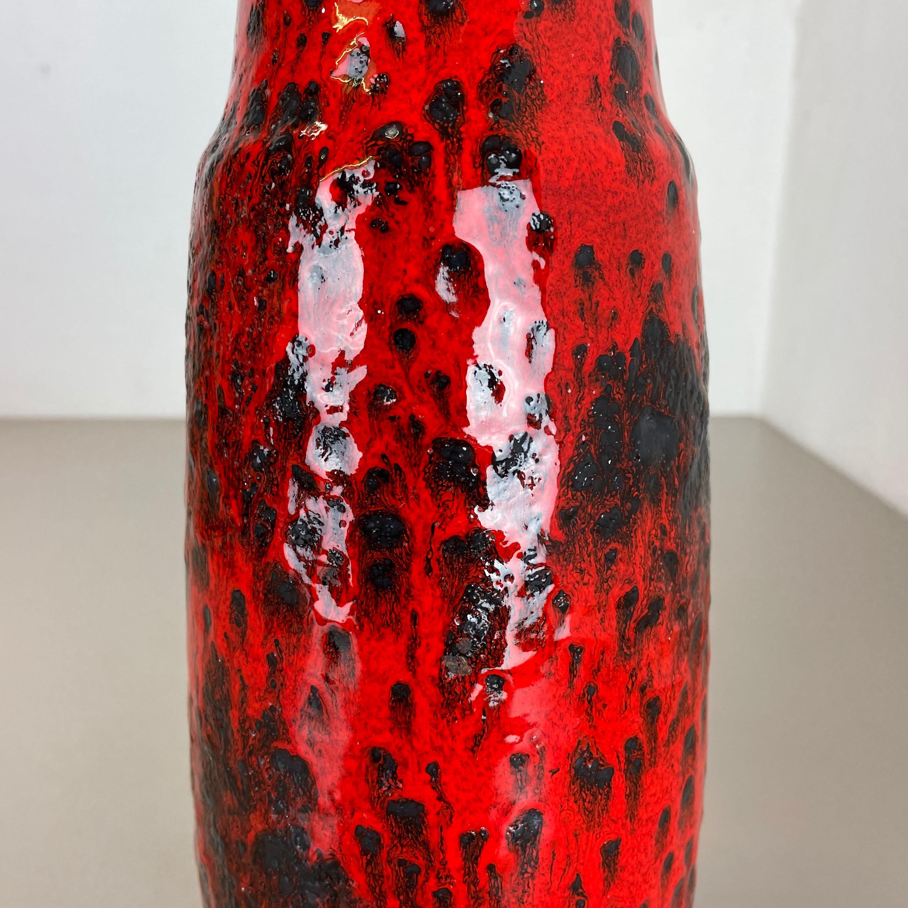 Rare Super Color Crusty Fat Lava Multi-Color Vase Scheurich, Germany WGP, 1970s For Sale 1