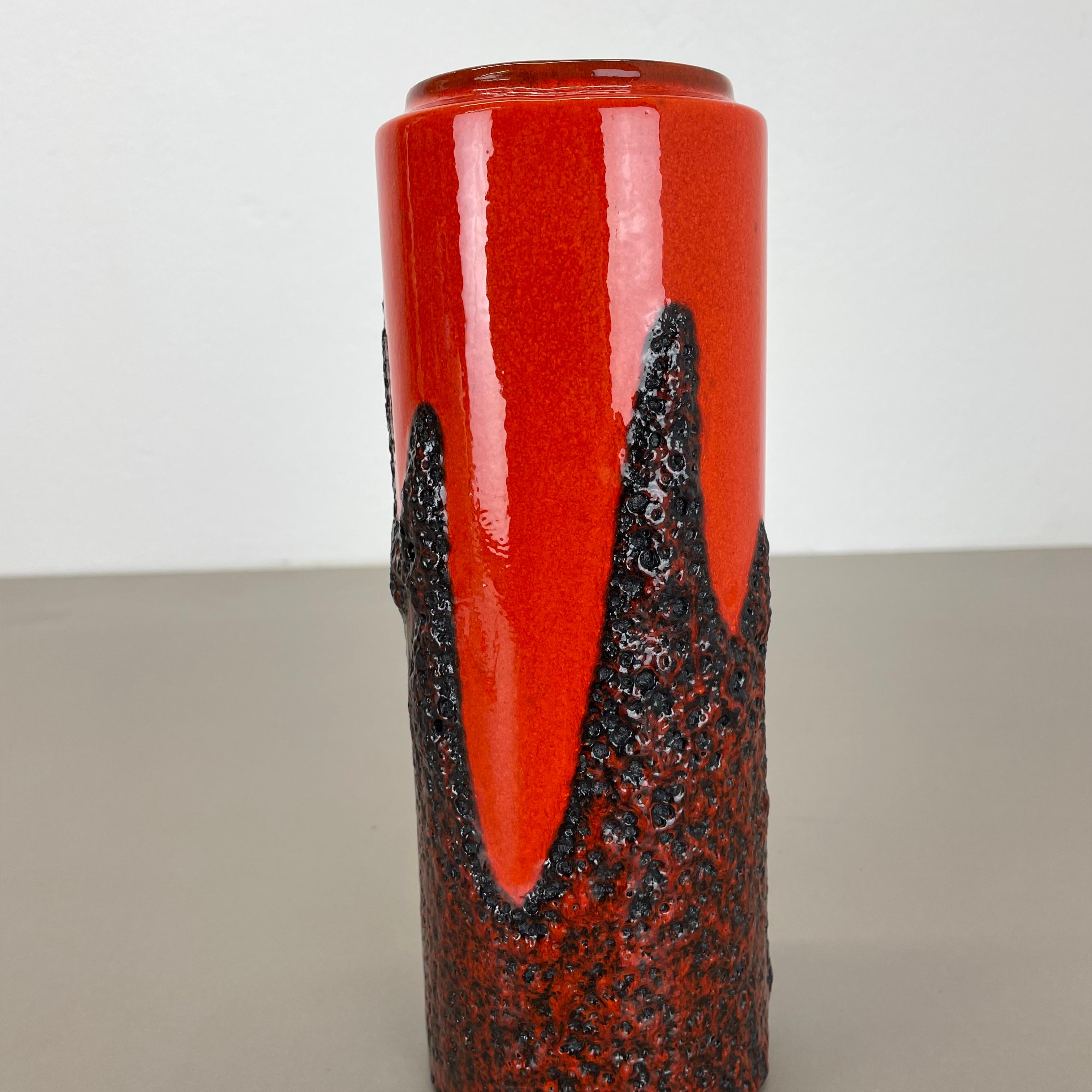 Seltene Superfarbene zerbrechliche Fat Lava Mehrfarbige Vase Scheurich, Deutschland WGP, 1970er Jahre im Angebot 1