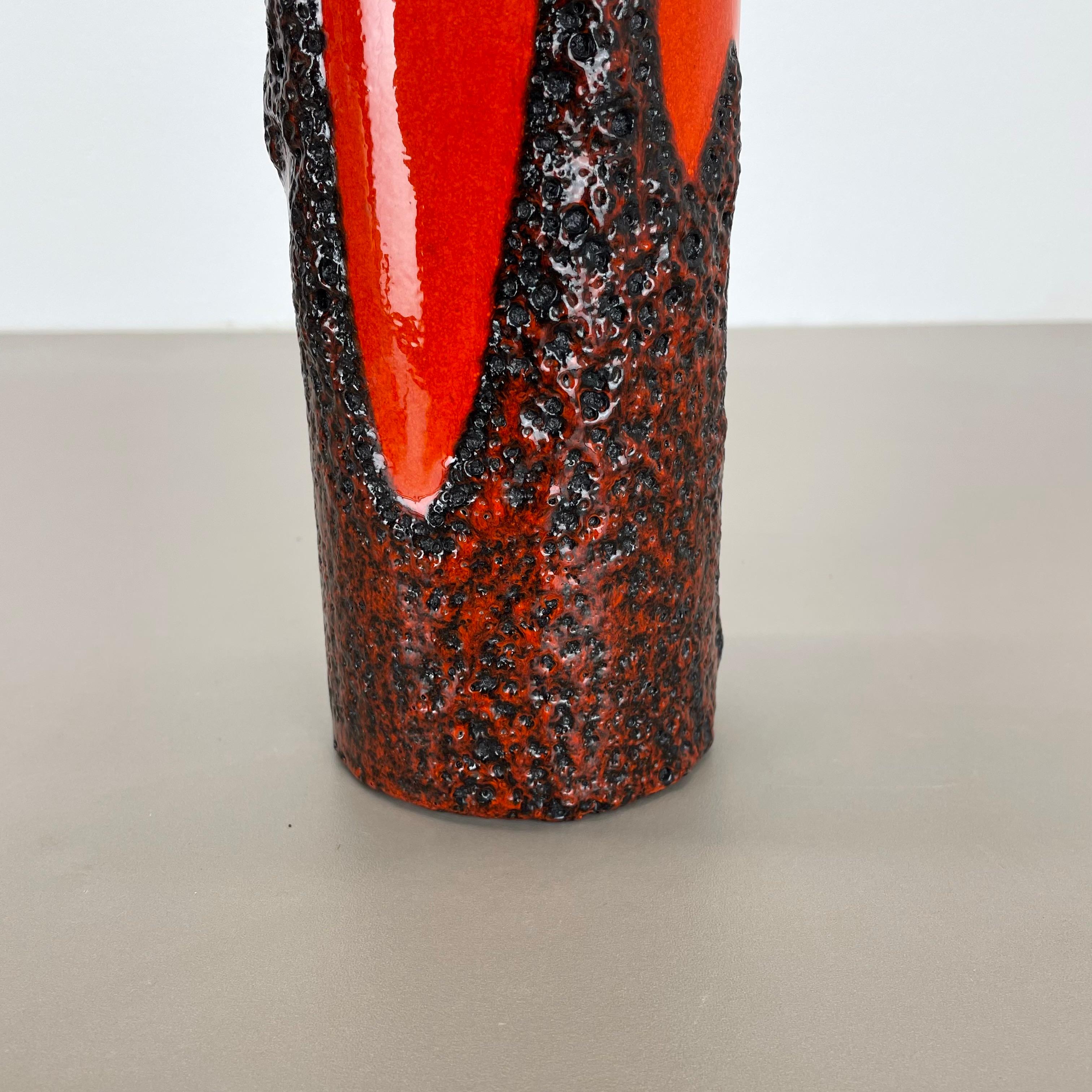 Seltene Superfarbene zerbrechliche Fat Lava Mehrfarbige Vase Scheurich, Deutschland WGP, 1970er Jahre im Angebot 2
