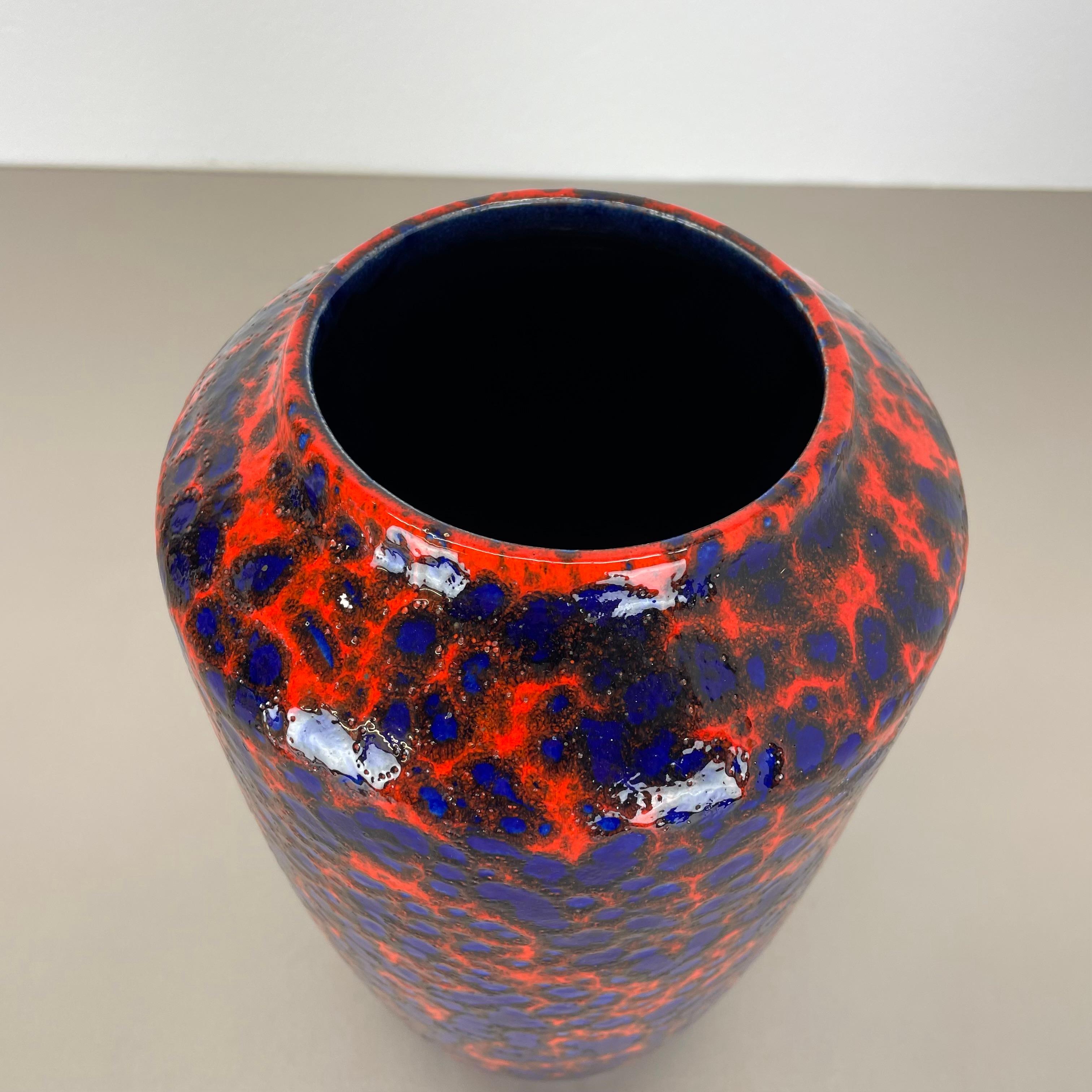 Seltene Superfarbene zerbrechliche Fat Lava Mehrfarbige Vase Scheurich, Deutschland WGP, 1970er Jahre im Angebot 2