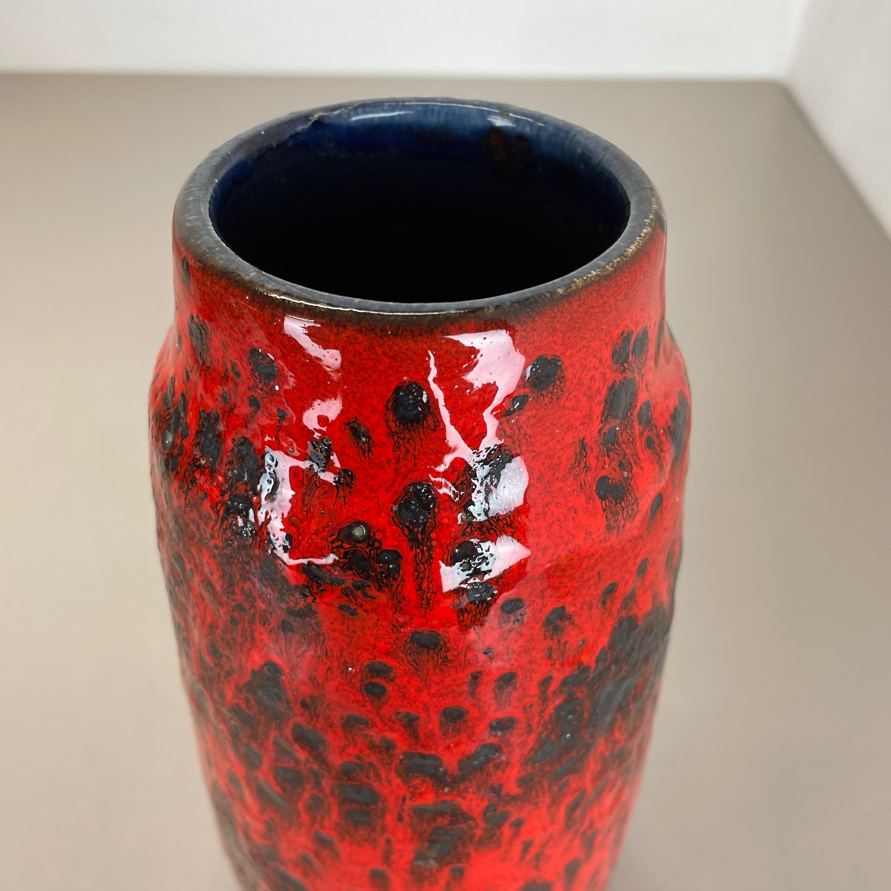 Rare Super Color Crusty Fat Lava Multi-Color Vase Scheurich, Germany WGP, 1970s For Sale 3