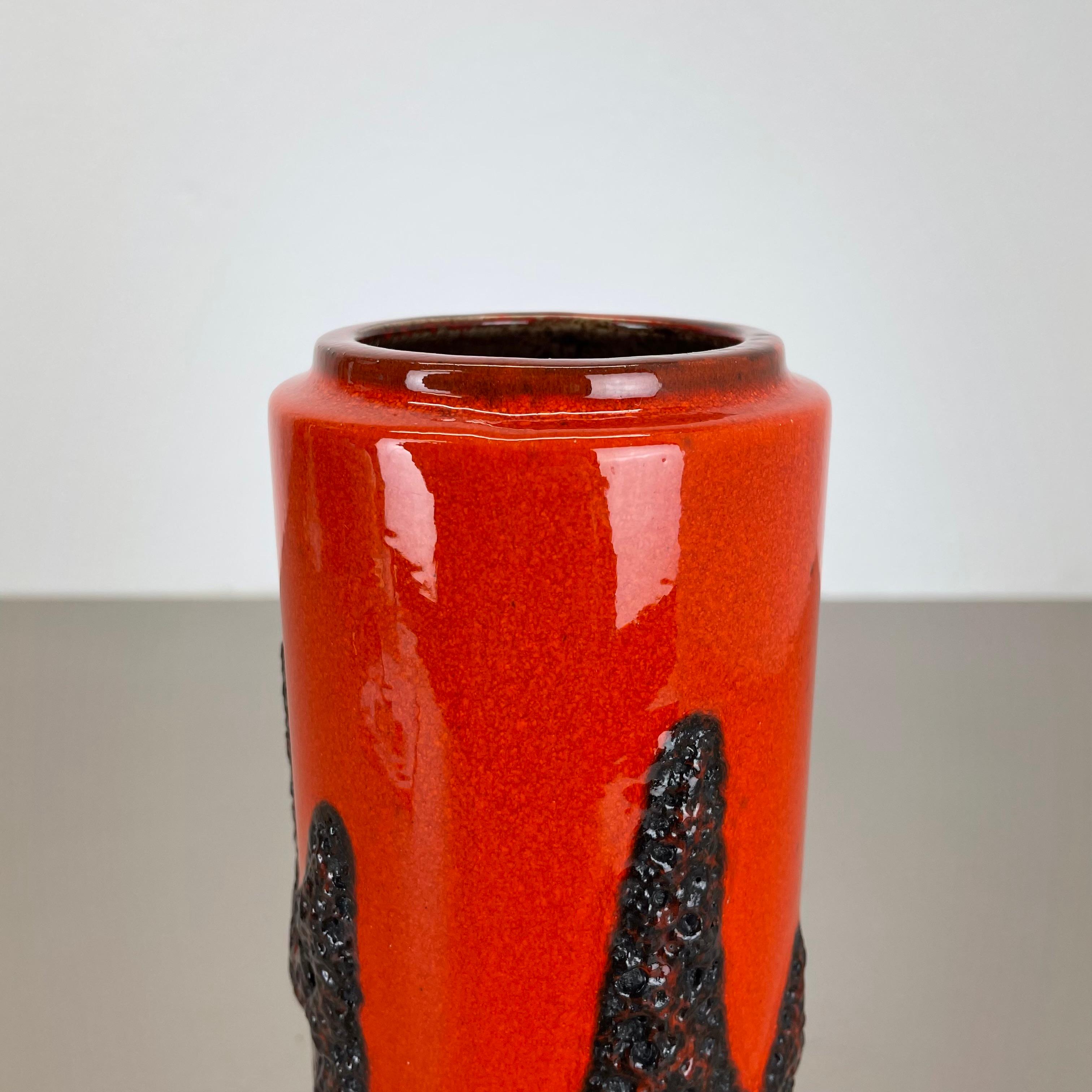 Seltene Superfarbene zerbrechliche Fat Lava Mehrfarbige Vase Scheurich, Deutschland WGP, 1970er Jahre im Angebot 3
