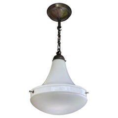 Antique Rare 
Superb Condition Arts 
Crafts Pendant Light Possibly Peter Behrens, 1920