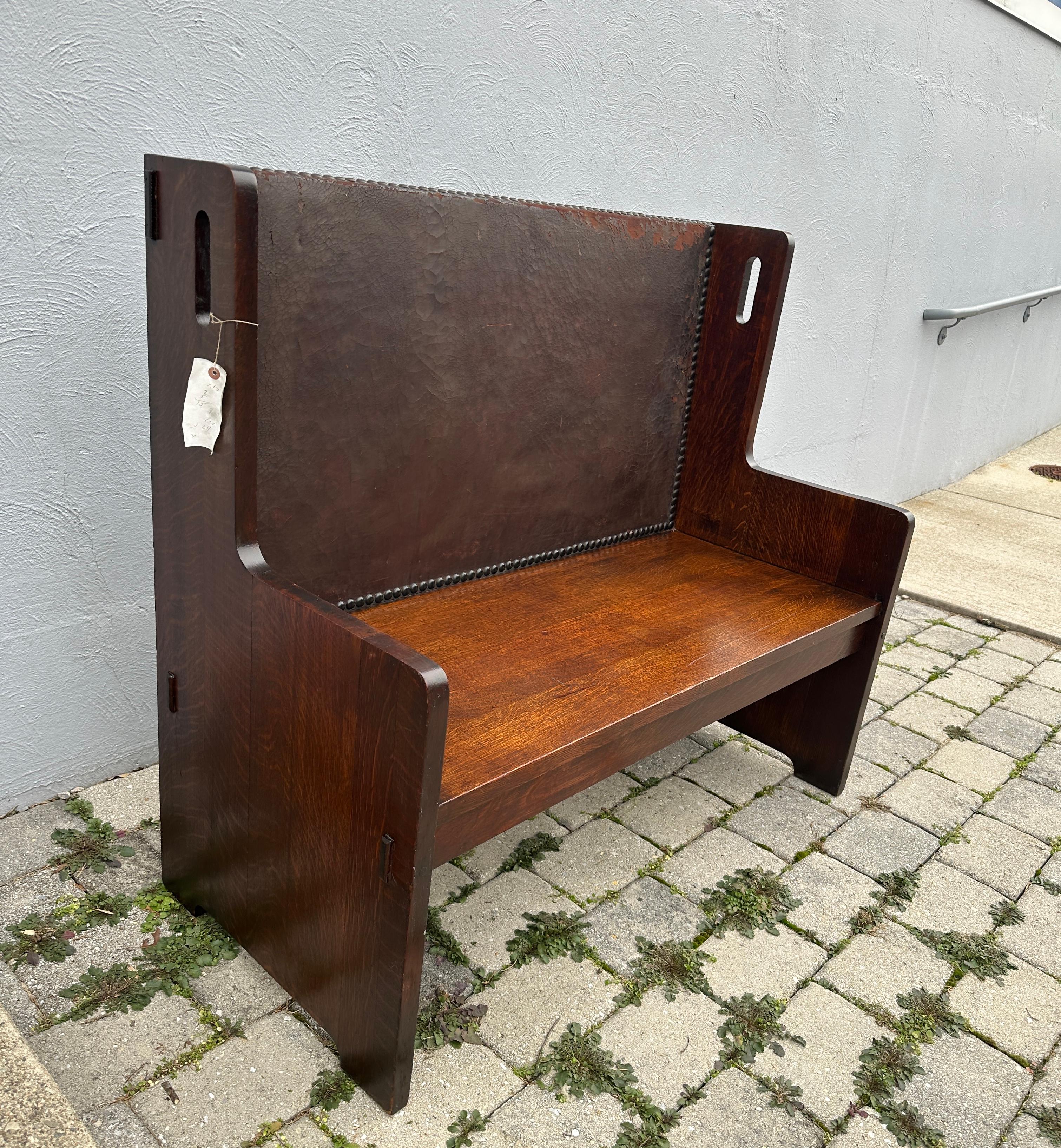 Rare SUPERB Early Gustav Stickley Hall Bench  SALE           SALE           SALE For Sale 6