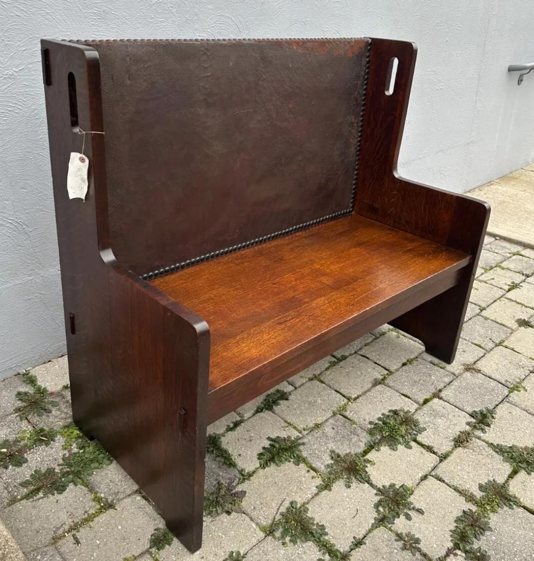 Arts and Crafts Rare SUPERB Early Gustav Stickley Hall Bench  SALE           SALE           SALE For Sale