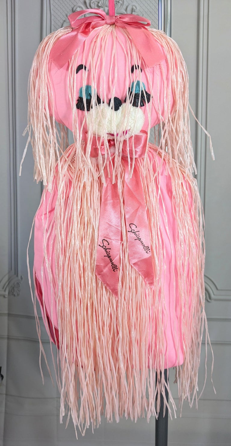 Rare Surrealist Schiaparelli Figural Cat Lingerie Bag For Sale at