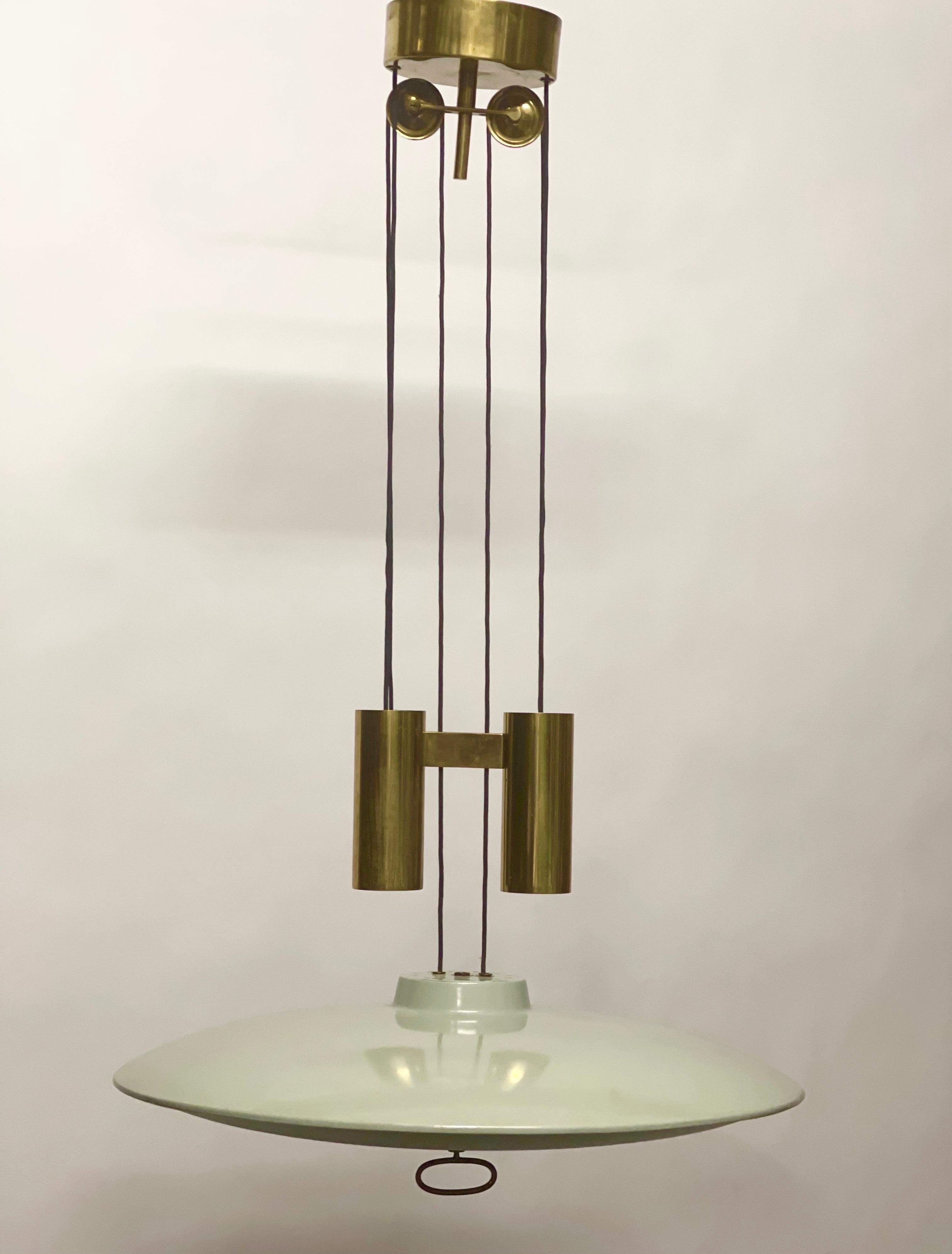 Rare Suspension Lamp Mod.1953 by Max Ingrand for Fontana Arte, Italy circa 1950s 5