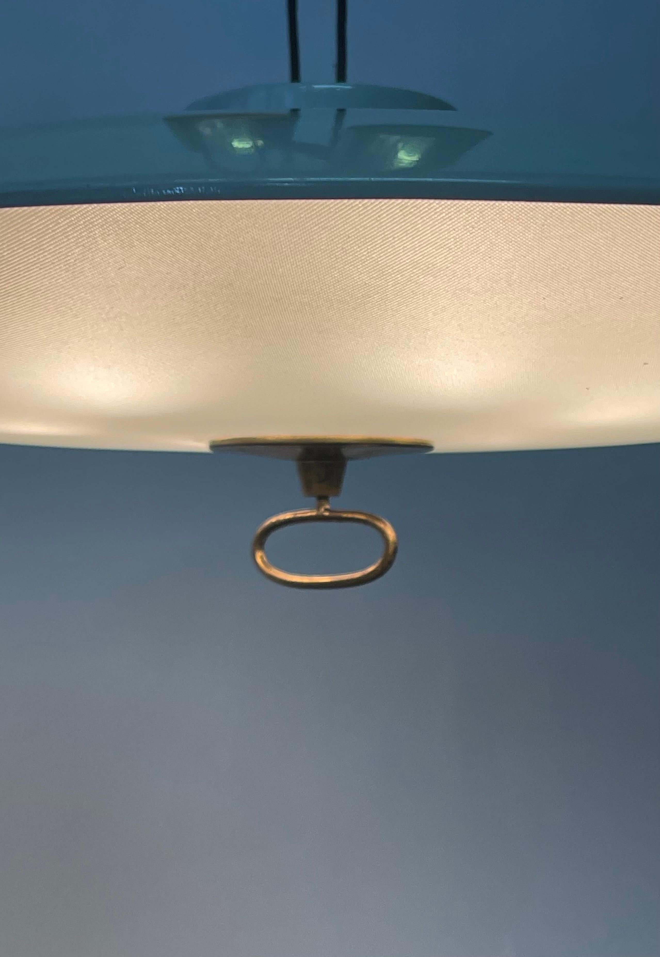Glass Rare Suspension Lamp Mod.1953 by Max Ingrand for Fontana Arte, Italy circa 1950s