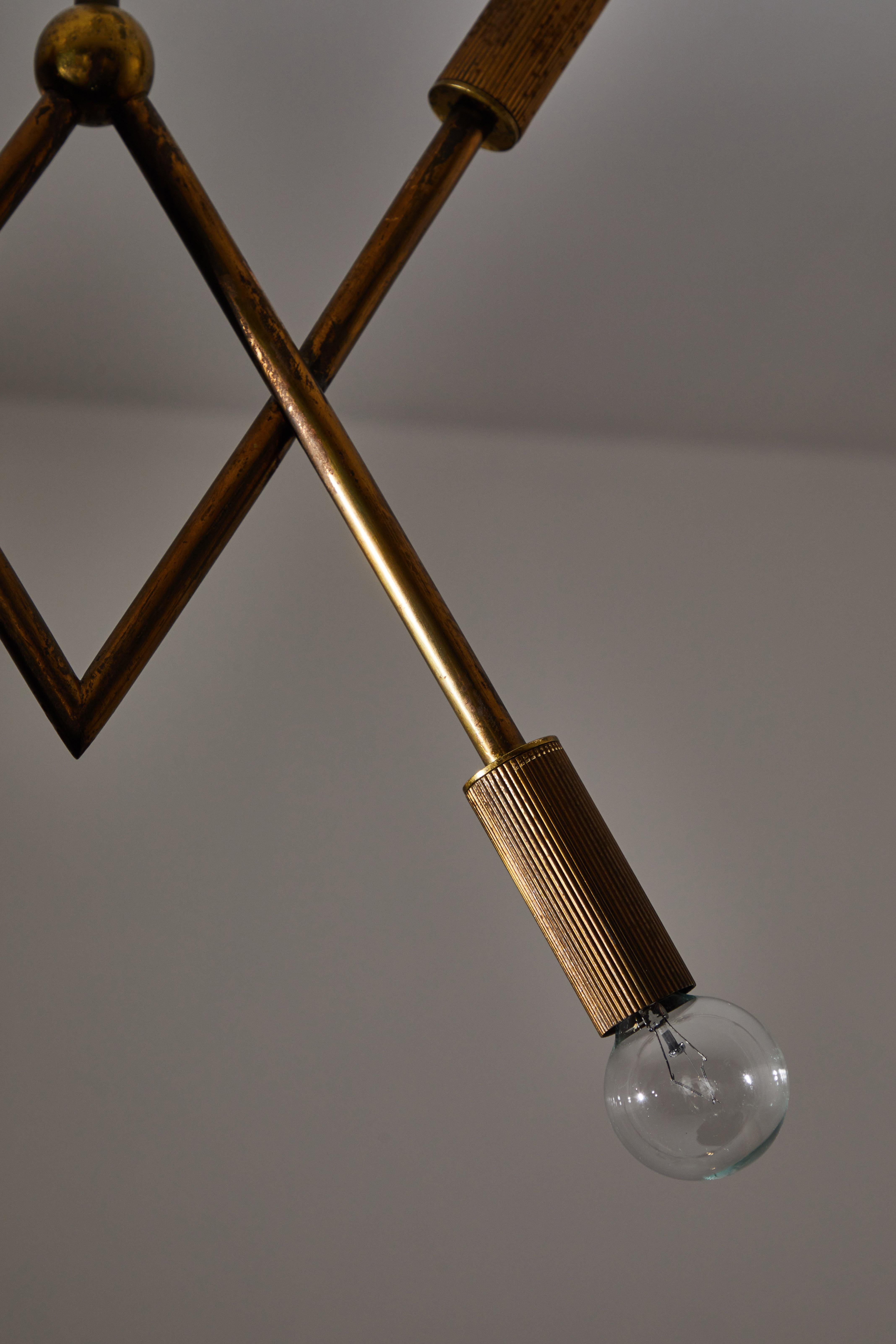 Rare Suspension Light by Guglielmo Ulrich For Sale 4