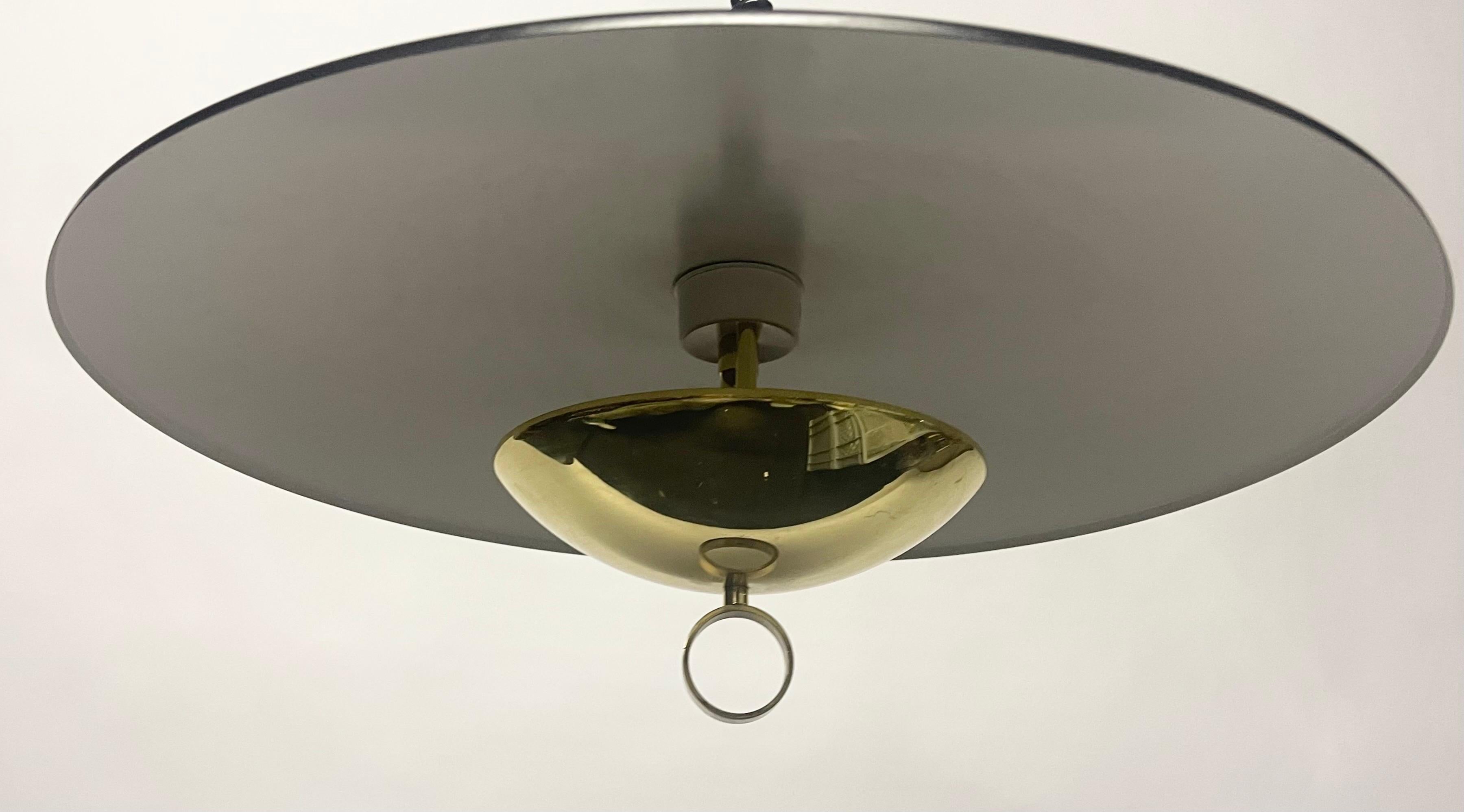 Brass Rare Suspension Light by Hillebrand, Germany, circa 1970s For Sale