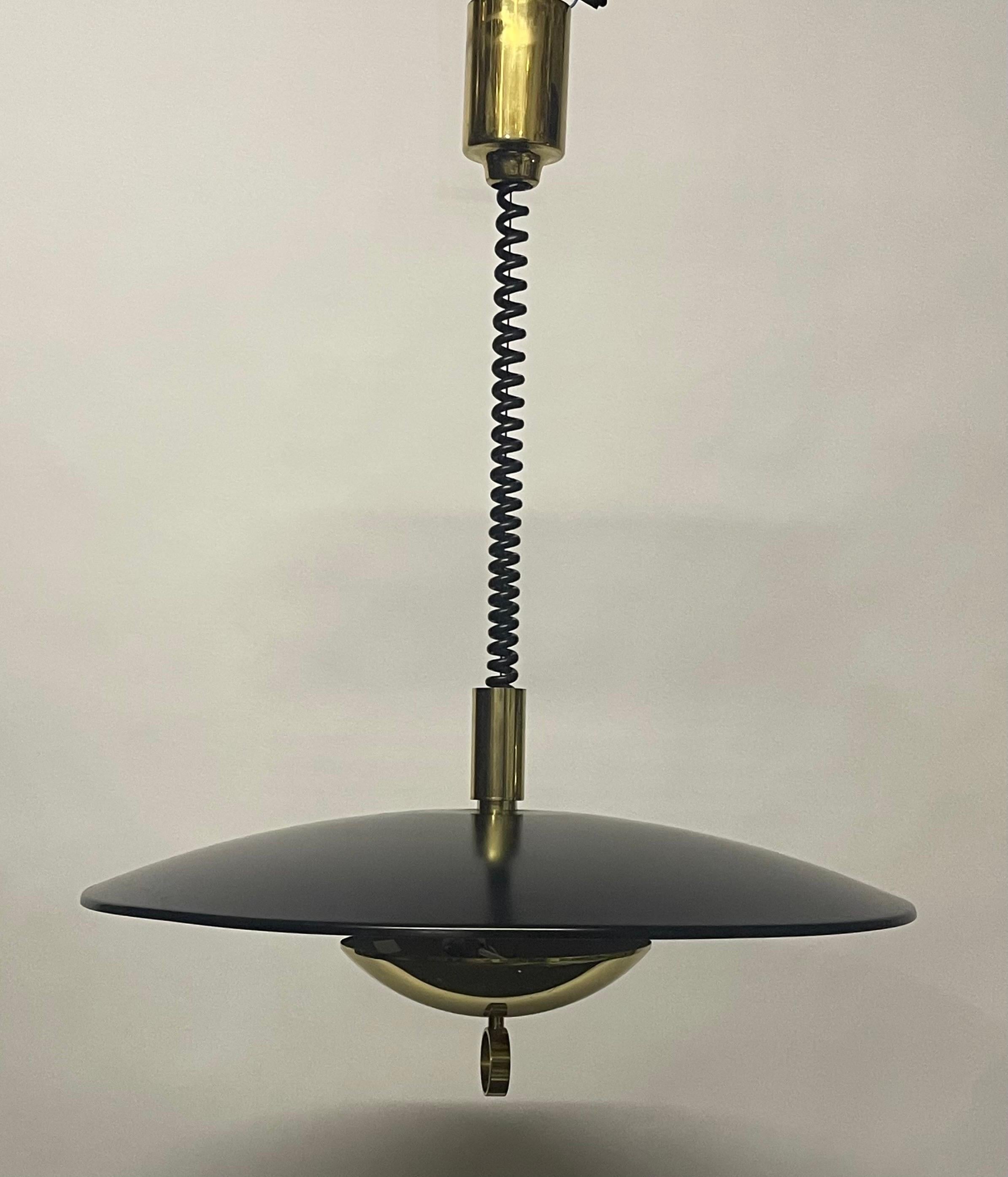 Rare Suspension Light by Hillebrand, Germany, circa 1970s For Sale 1